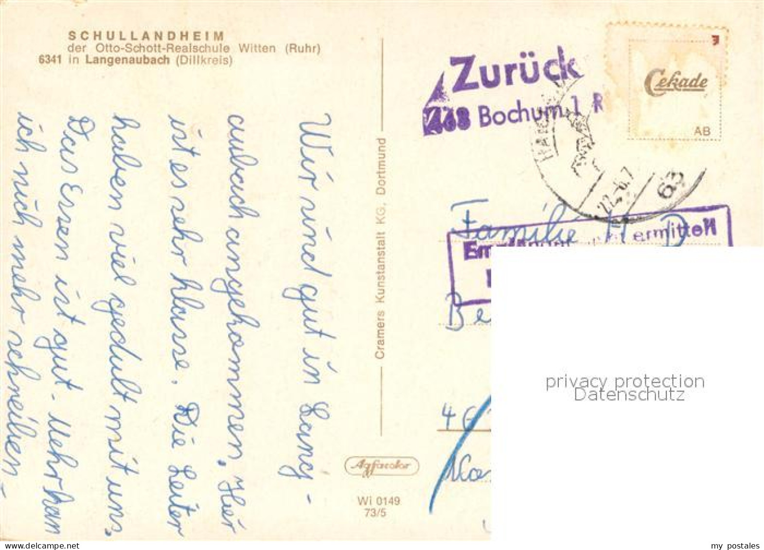 73723173 Langenaubach Schullandheim Der Otto Schott Realschule Witten Langenauba - Other & Unclassified