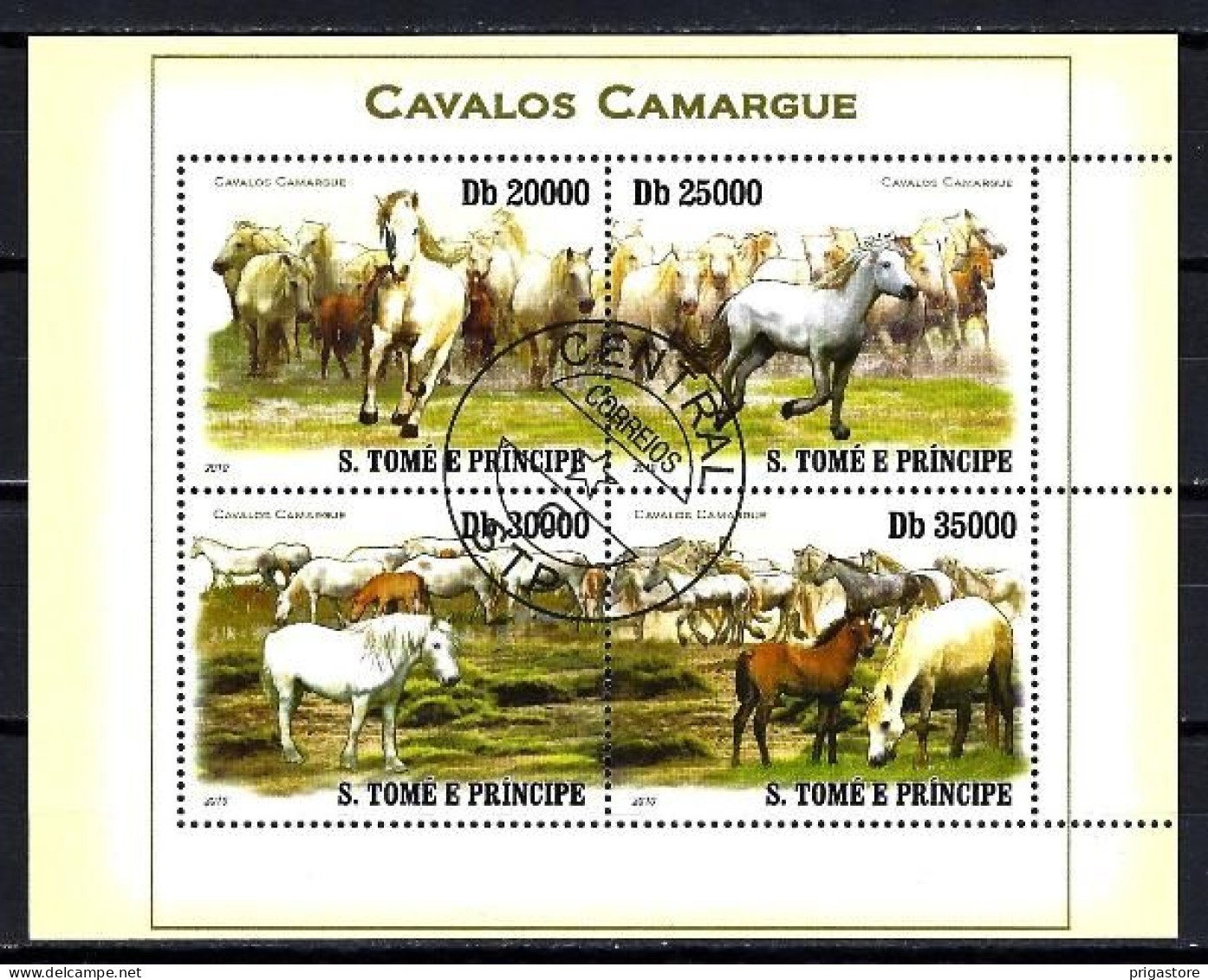 Chevaux Saint Thomas Et Prince 2010 (54) Yvert N° 3410 à 3413 Oblitéré Used - Cavalli