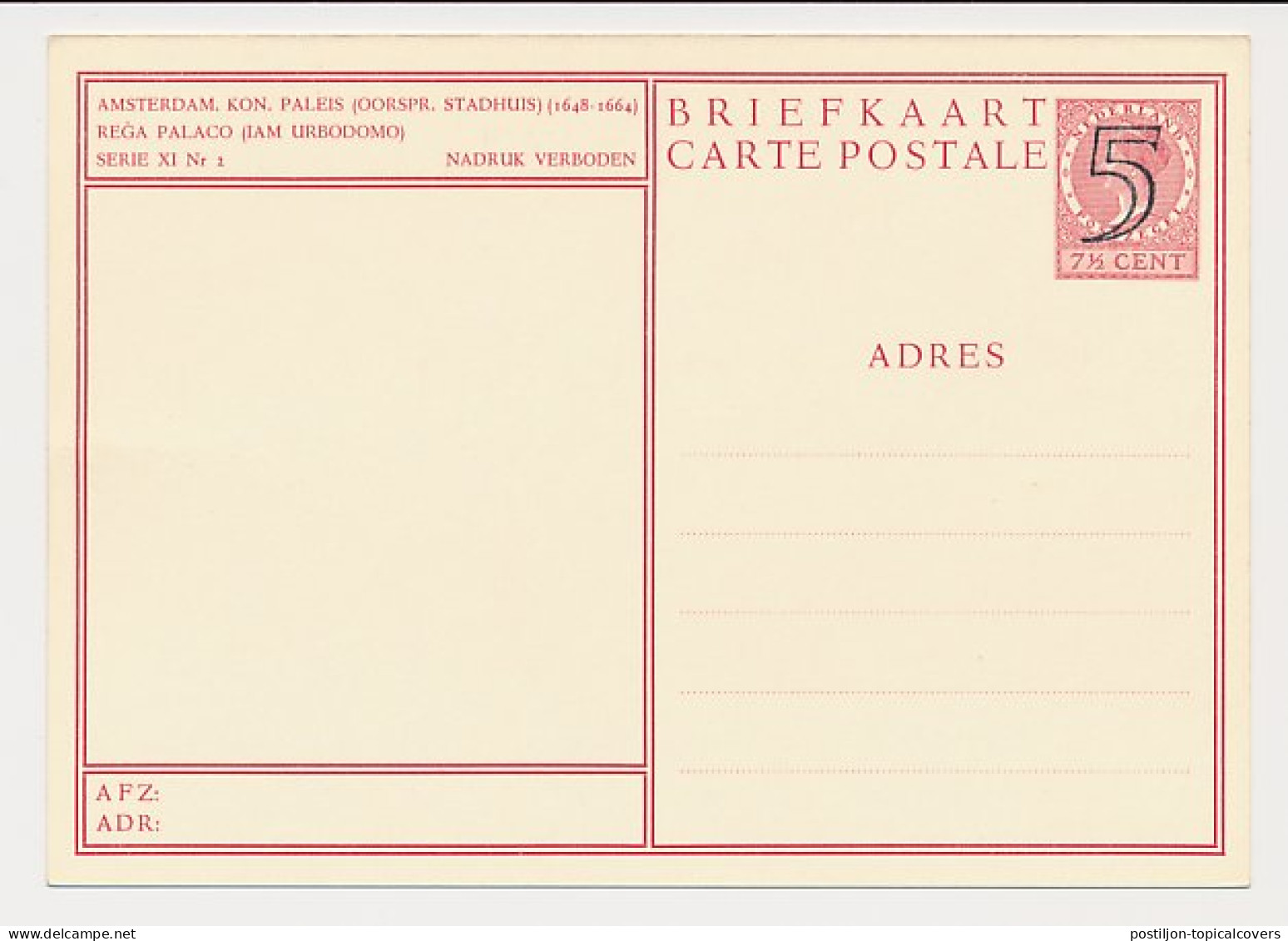 Briefkaart G. 284 W - Ganzsachen