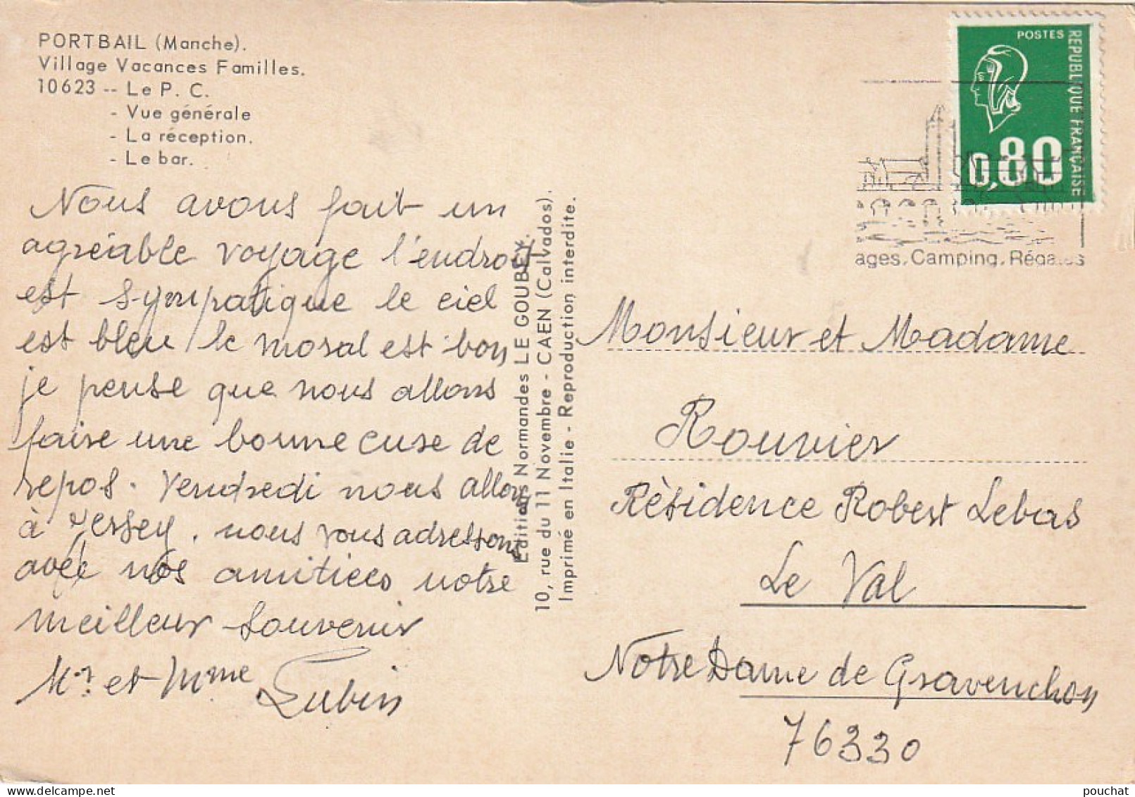 SO 14-(50) PORTBAIL - VILLAGE VACANCES FAMILLES -  MULTIVUES COULEURS : LE P.C , LA RECEPTION , LE BAR ... - 2 SCANS - Other & Unclassified