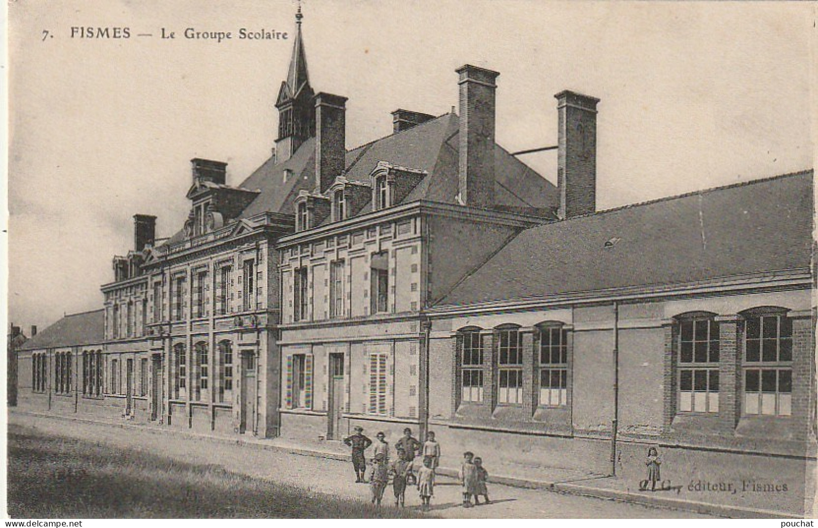 SO 15-(51) FISMES - LE GROUPE SCOLAIRE - ENFANTS - 2 SCANS - Fismes