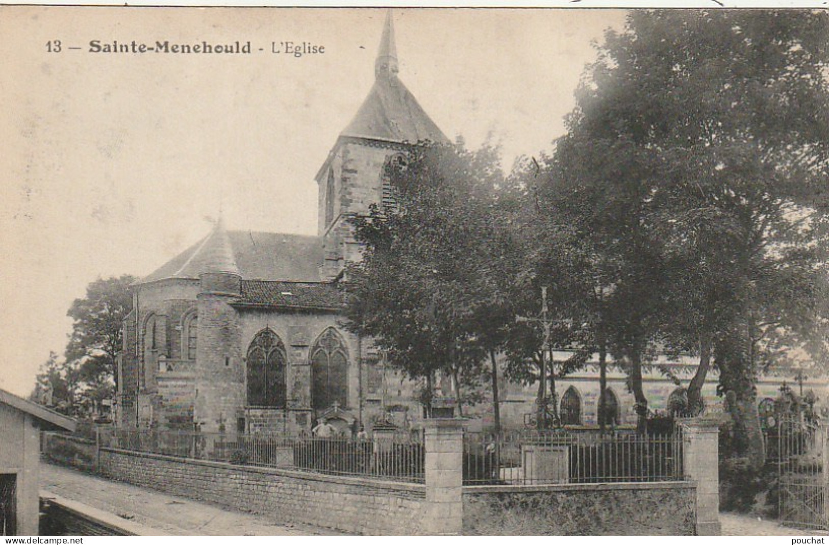 SO 15-(51) SAINTE MENEHOULD - L' EGLISE - CIMETIERE - 2 SCANS - Sainte-Menehould