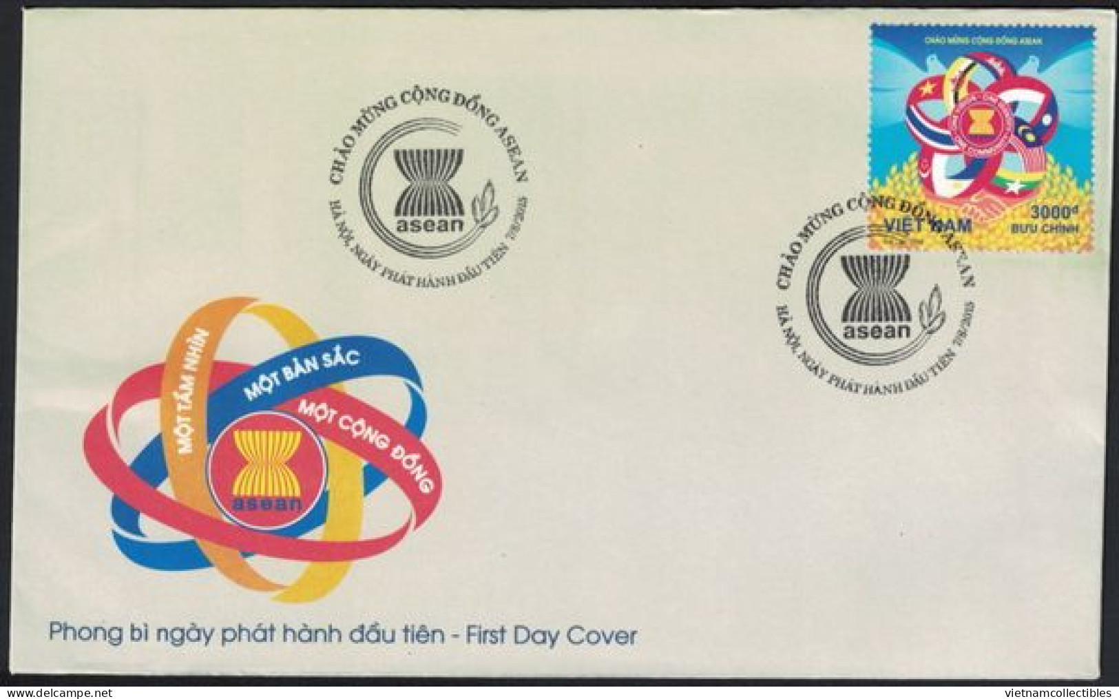 FDC Vietnam Viet Nam 2015 : ASEAN Join Issue / South East Asia Countries / Flag / Bird (Ms1057) - Vietnam