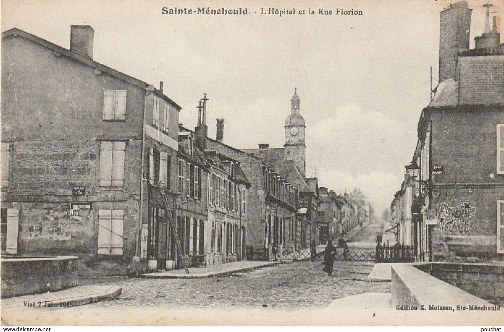 SO 15-(51) SAINTE MENEHOULD - L' HOPITAL ET LA RUE FLORION - 2 SCANS - Sainte-Menehould