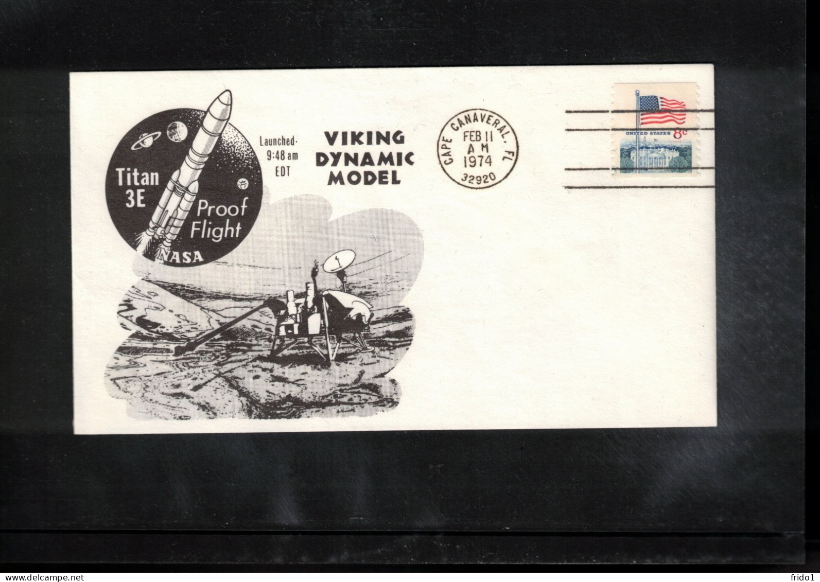 USA 1974 Space / Weltraum VIKING Dynamic Model - Rocket TITAN 3E Proof Flight Interesting Cover - United States