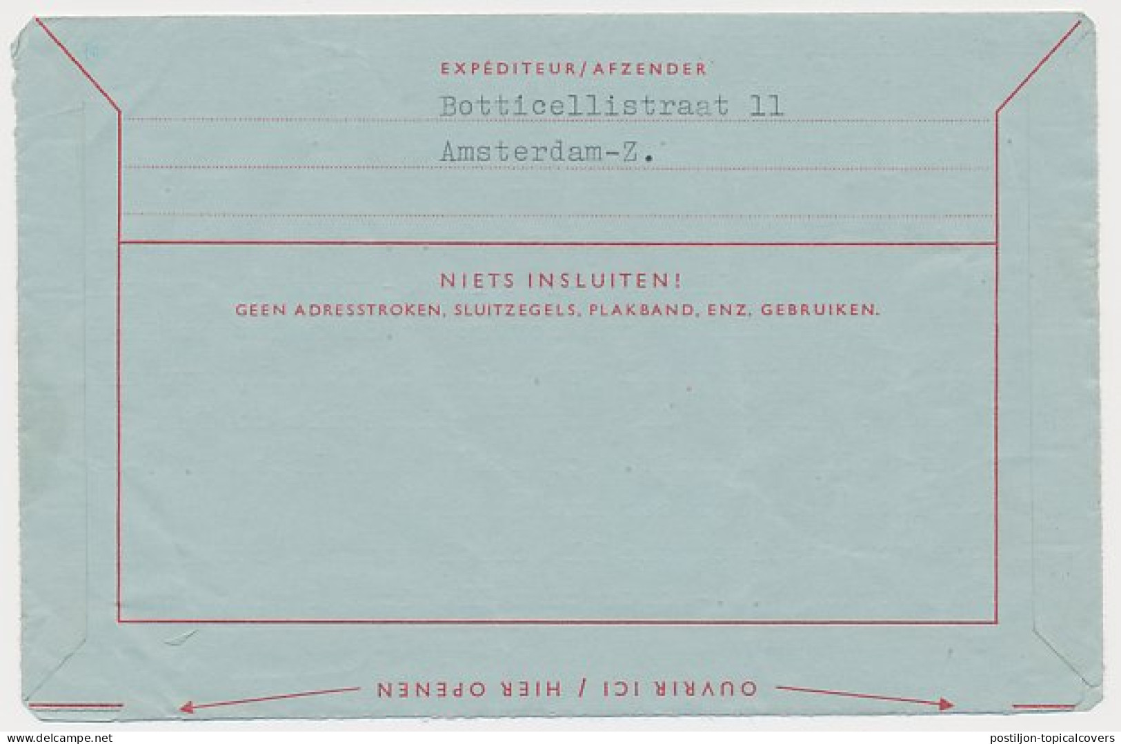 Luchtpostblad G. Deventer - Darien USA 1969 - Ganzsachen