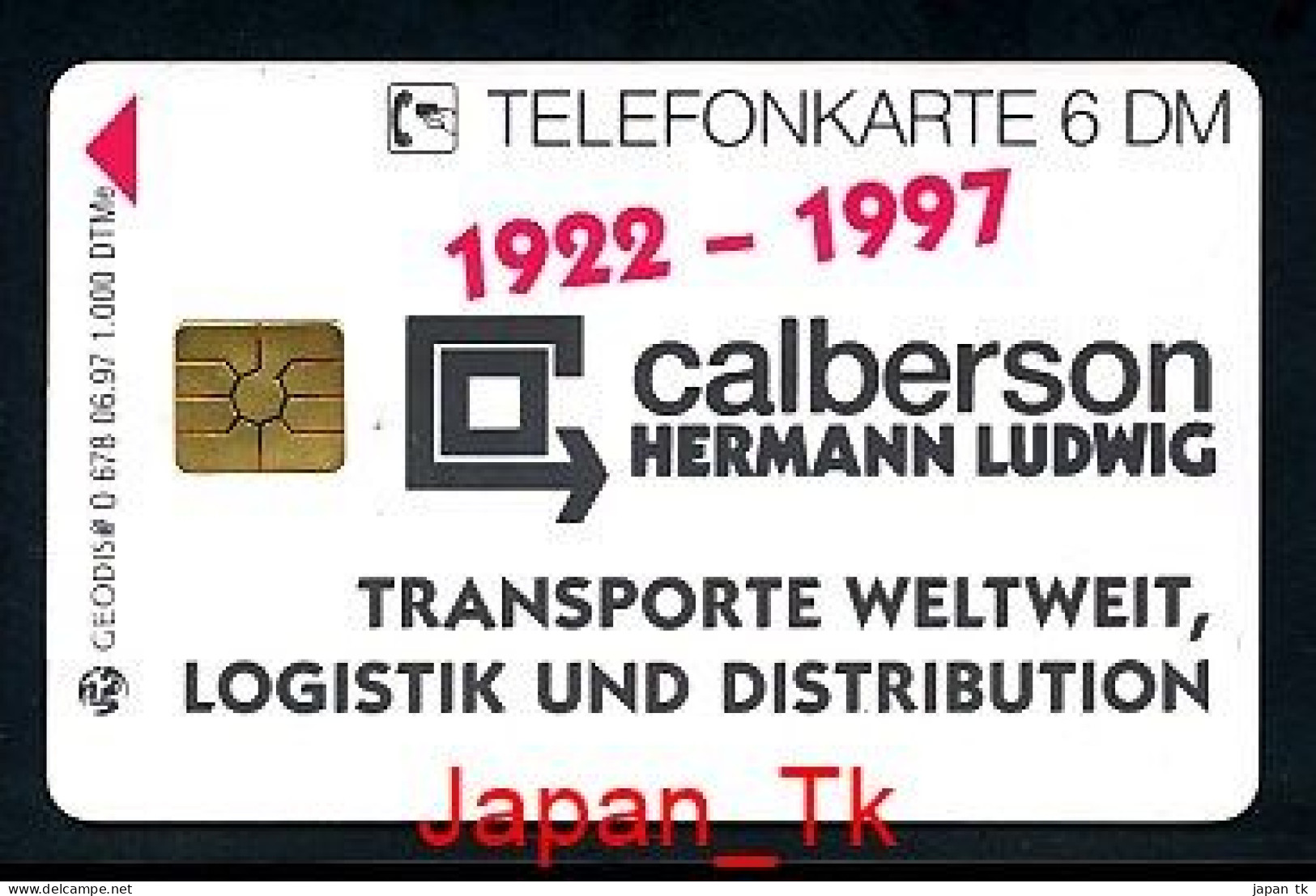 GERMANY O 678 97 Calberson Hermann Ludwig- Aufl  1 000 - Siehe Scan - O-Series: Kundenserie Vom Sammlerservice Ausgeschlossen