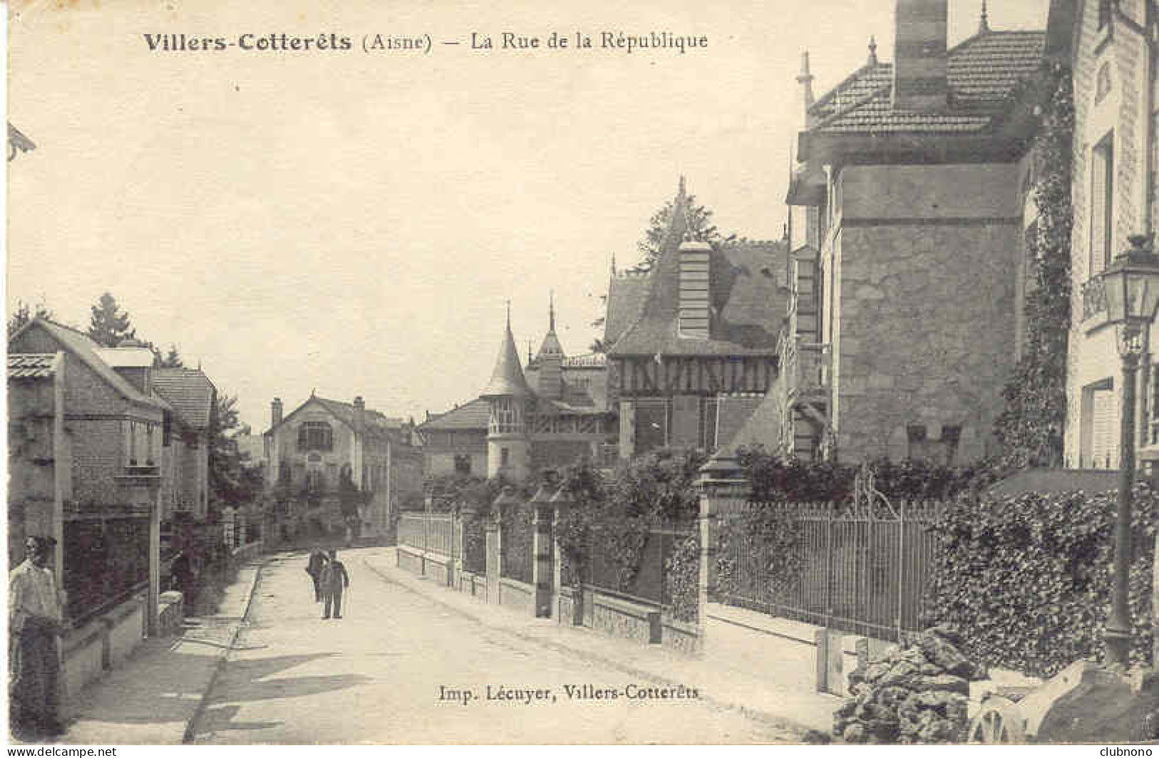 CPA -VILLERS COTTERETS - LA RUE DE LA REPUBLIQUE (IMPECCABLE) - Villers Cotterets