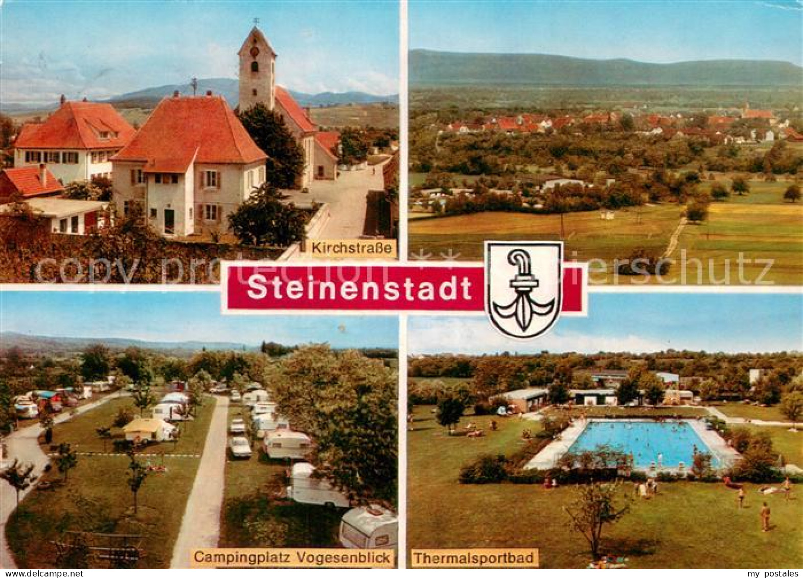 73723148 Steinenstadt Panorama Ortsansicht Mit Kirchenstrasse Campingplatz Voges - Sonstige & Ohne Zuordnung