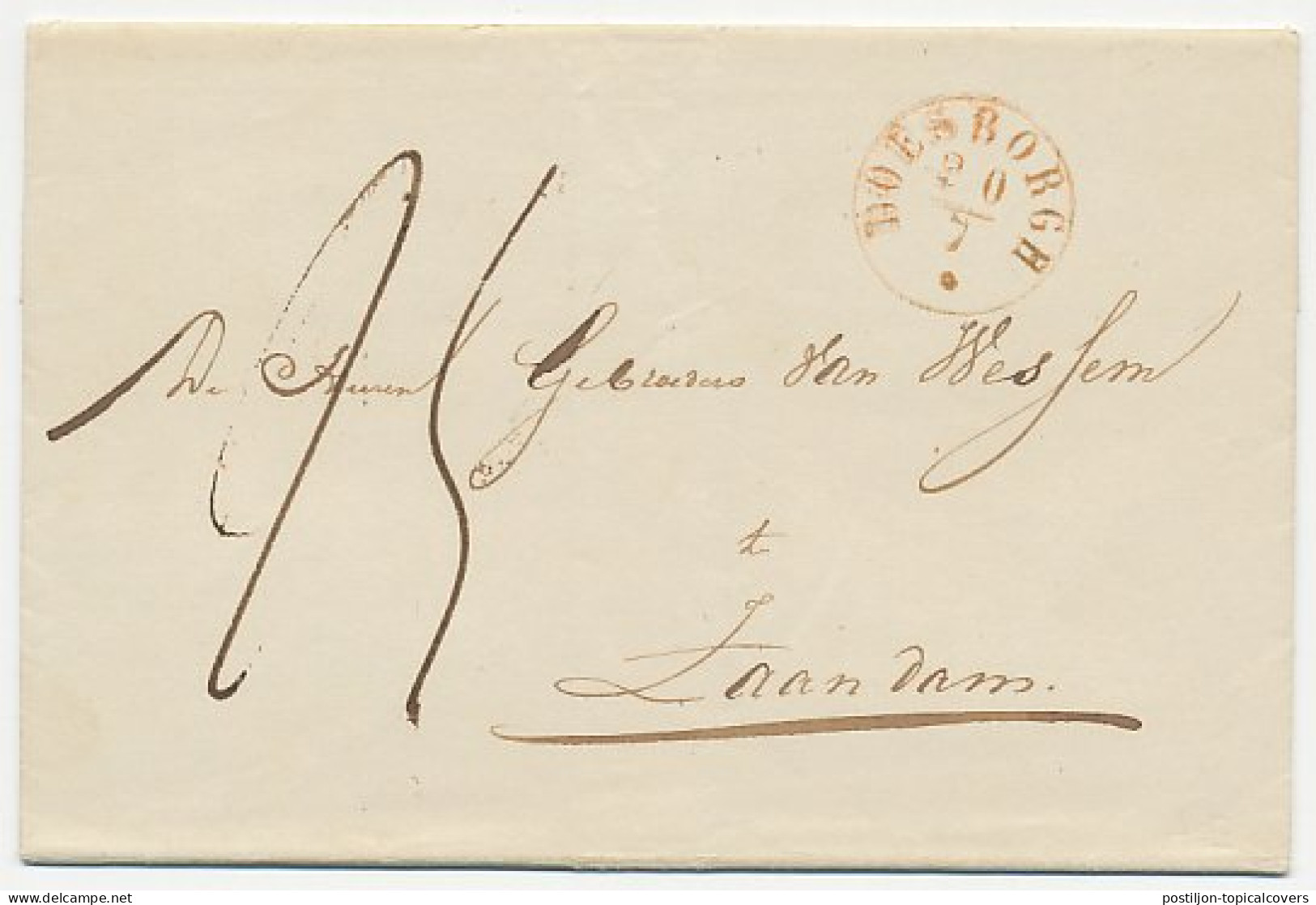Doesborgh - Zaandam 1850 - ...-1852 Voorlopers