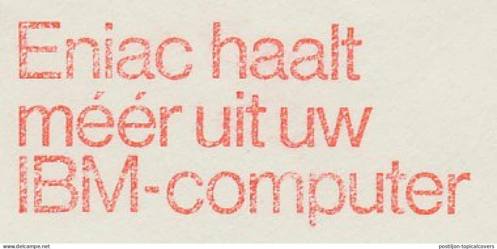 Meter Cut Netherlands 1987 Computer - IBM - Eniac - Computers