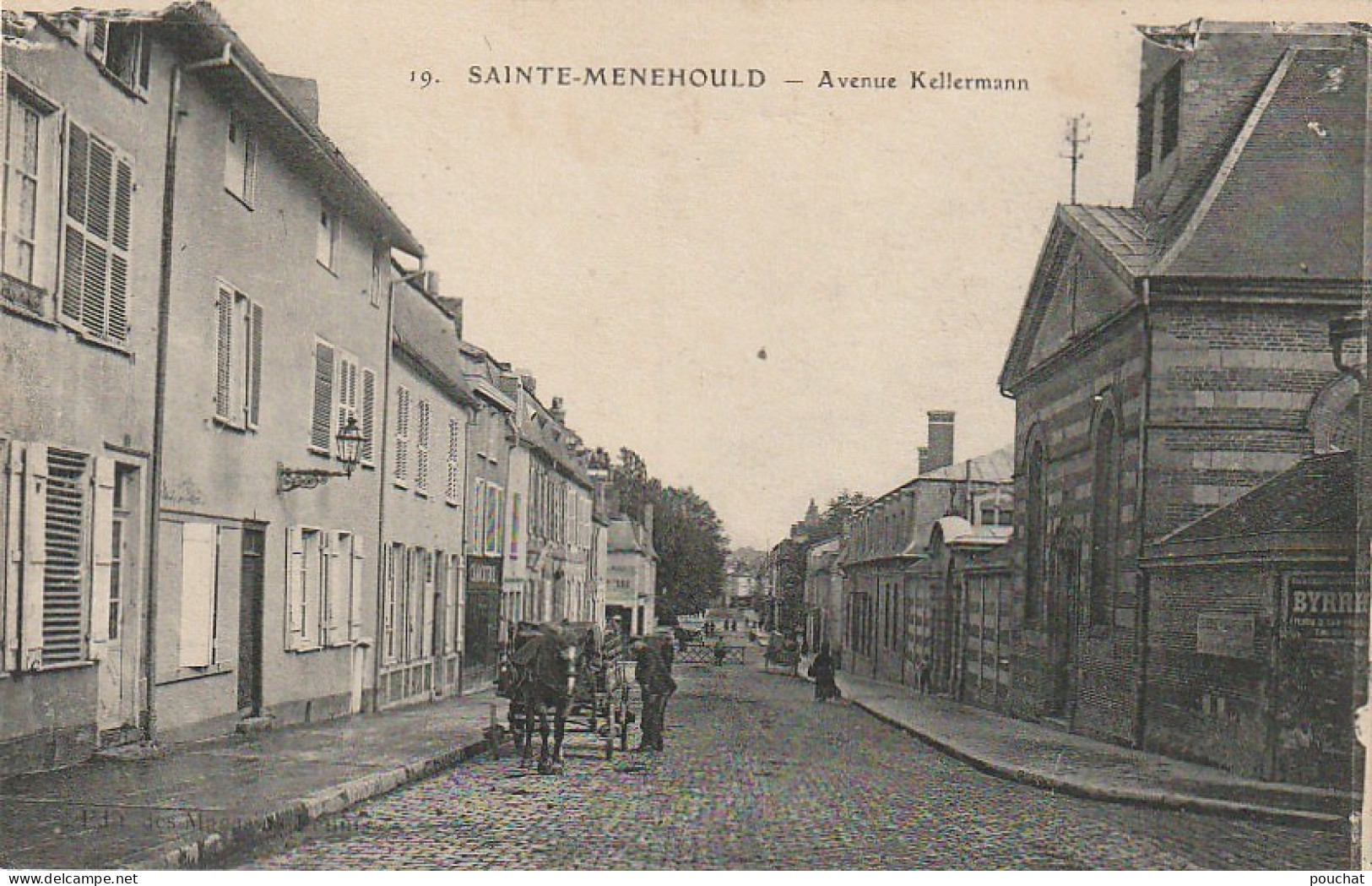 SO 15-(51) SAINTE MENEHOULD  - AVENUE KELLERMANN - CARRIOLE A CHEVAL - 2 SCANS - Sainte-Menehould