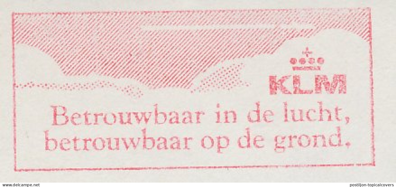 Meter Cut Netherlands 1984 KLM - Royal Dutch Airlines - Airplanes