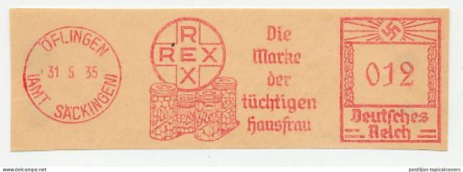 Meter Cut Deutsches Reich / Germany 1935 Rex - Clever Houswife - Food