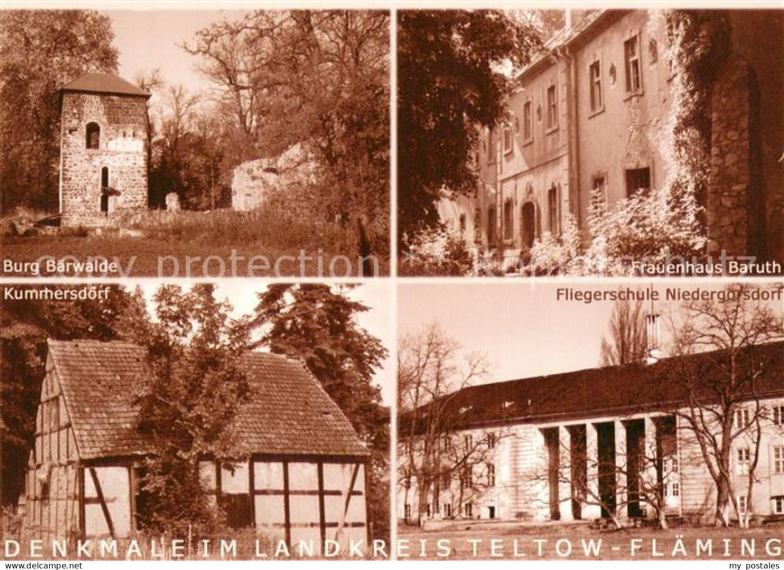 73723130 Teltow Burg Baerwalde Frauenhaus Baruth Kummersdorf Fliegerschule Niede - Teltow