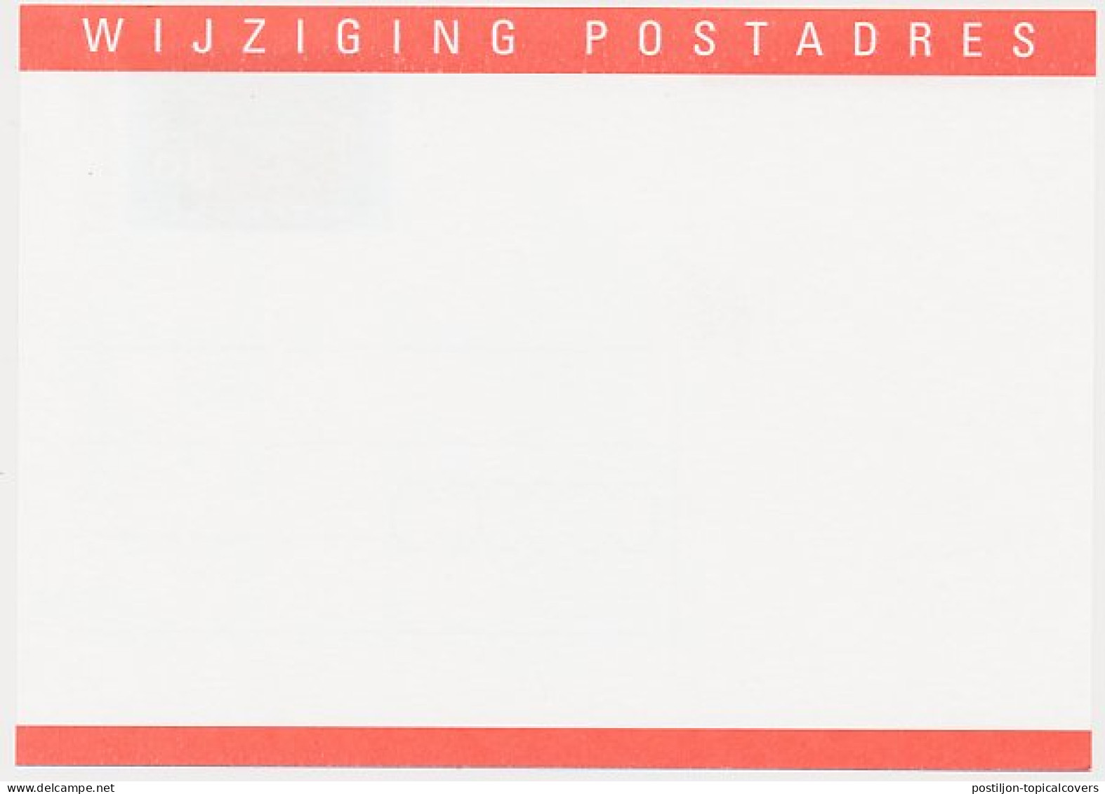 Wijziging Postadres G. 1 E - Ganzsachen