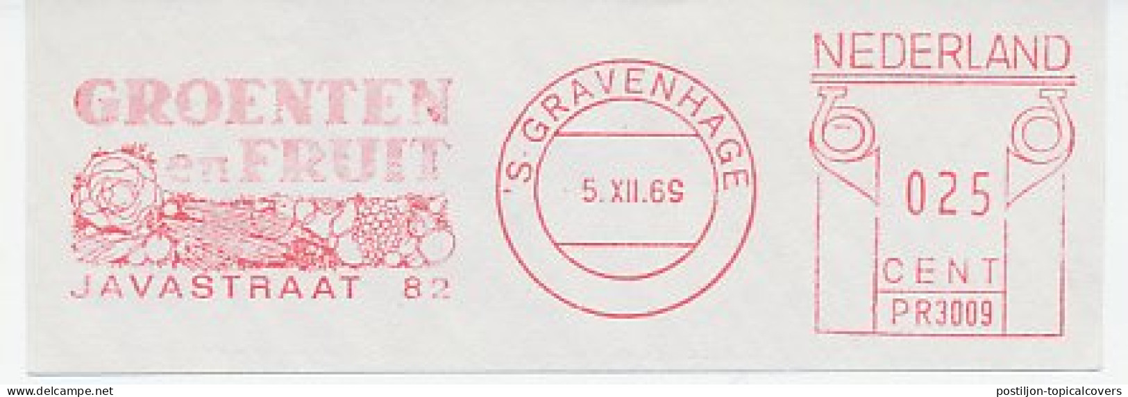 Meter Cut Netherlands 1969 Vegetables - Fruit - Vegetables