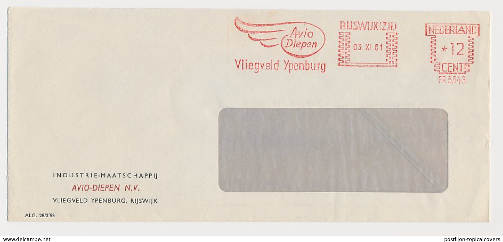 Meter Cover Netherlands 1961 Avio Diepen - Airport Ypenburg - Flugzeuge