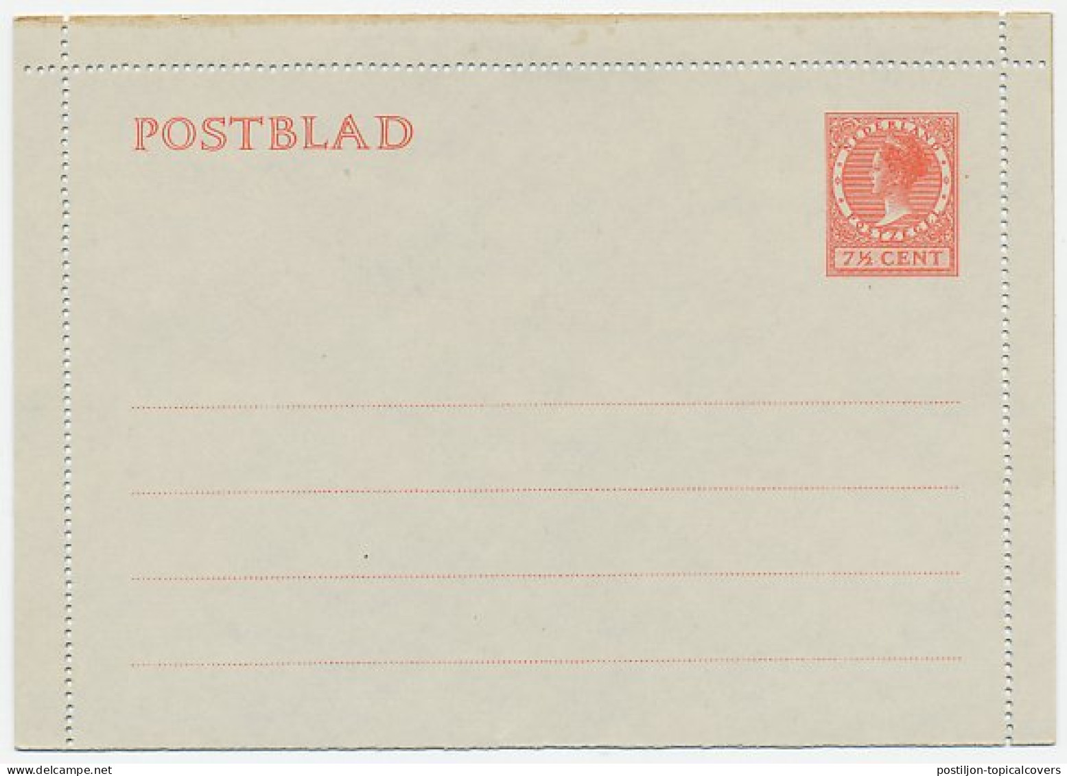 Postblad G. 16 - Ganzsachen