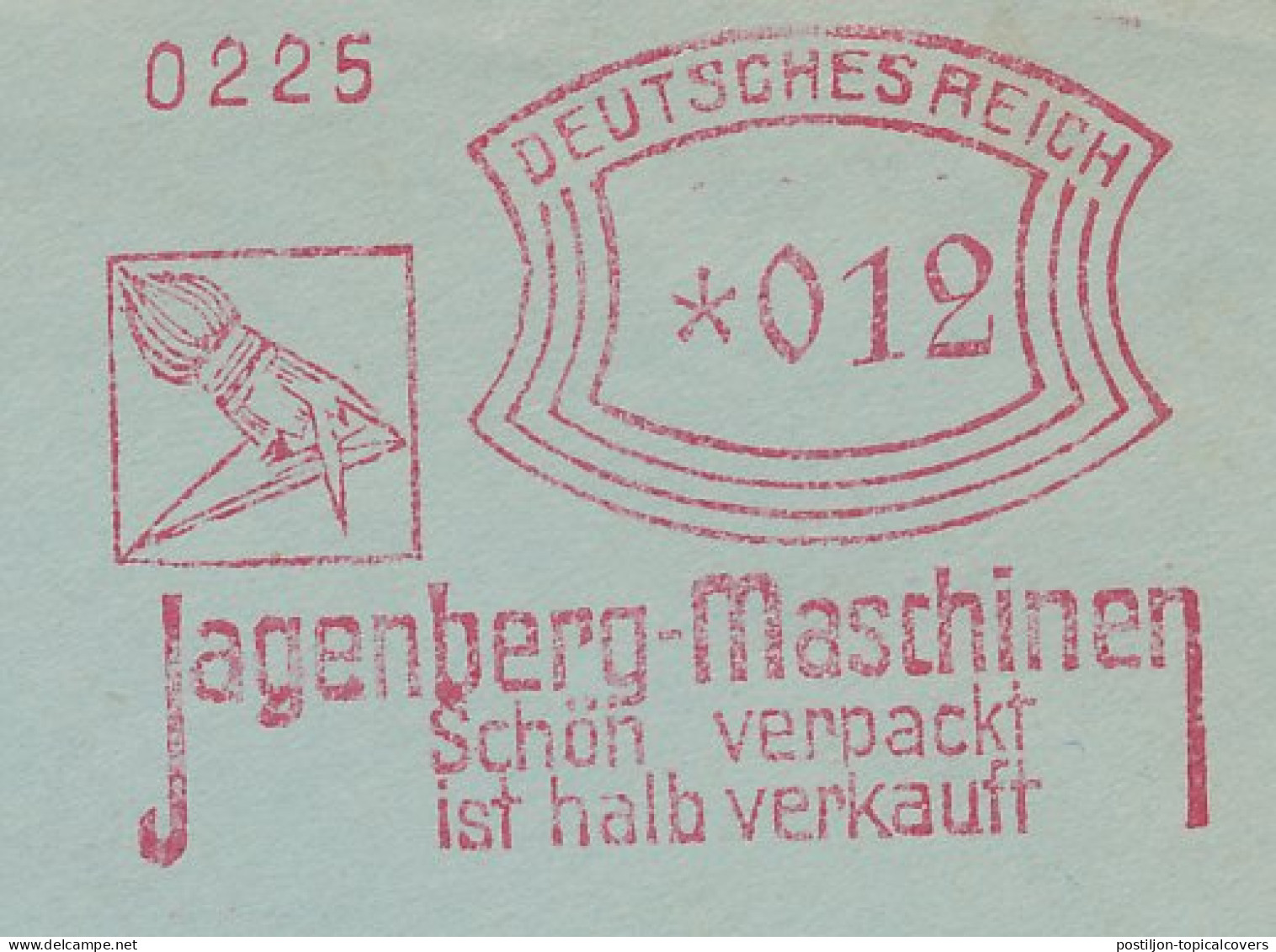 Meter Cover Deutsches Reich / Germany 1934 Paper - Processing Machinery - Unclassified