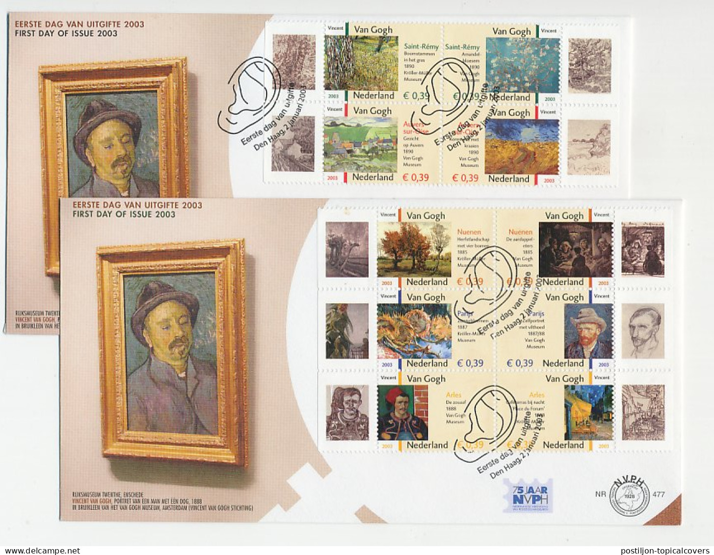 Covers / Postmark Netherlands 2003 Van Gogh - Otros & Sin Clasificación