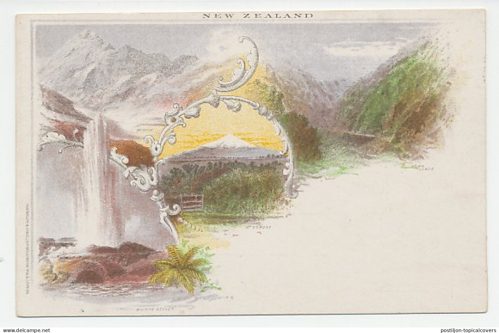 Postal Stationery New Zealand Mount Egmont - Waikite Geyser - Otira - Andere & Zonder Classificatie