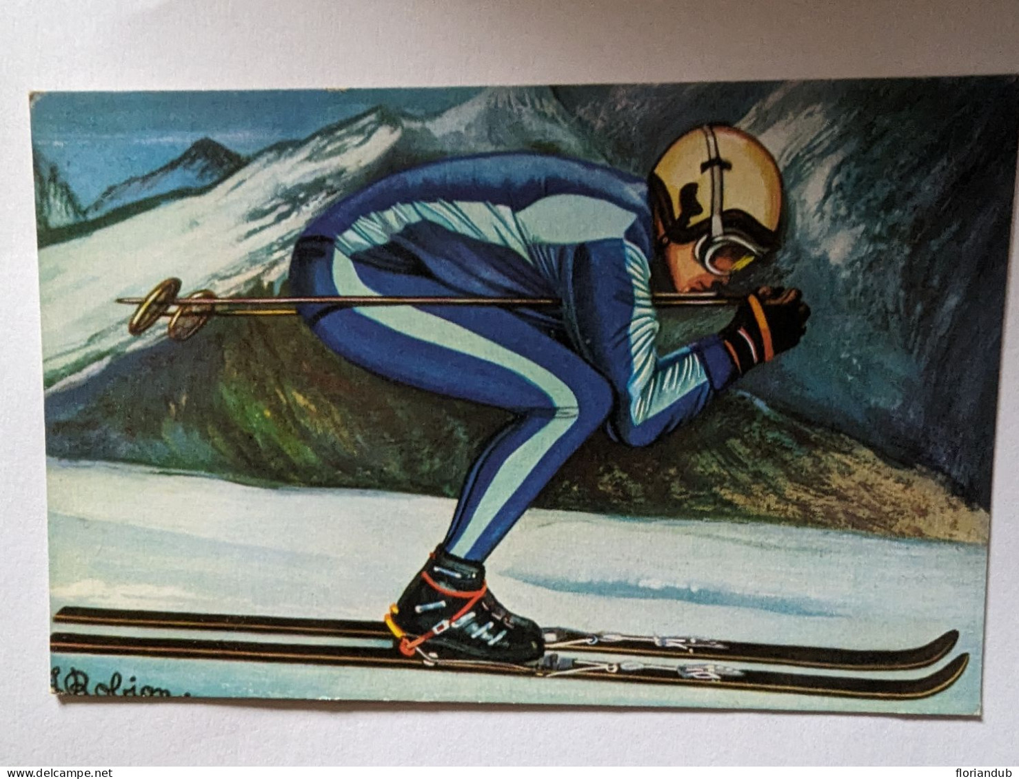 CPA - Ski Olympic Flash 36 Ski Descente Chewing-gum Tarzan - Winter Sports
