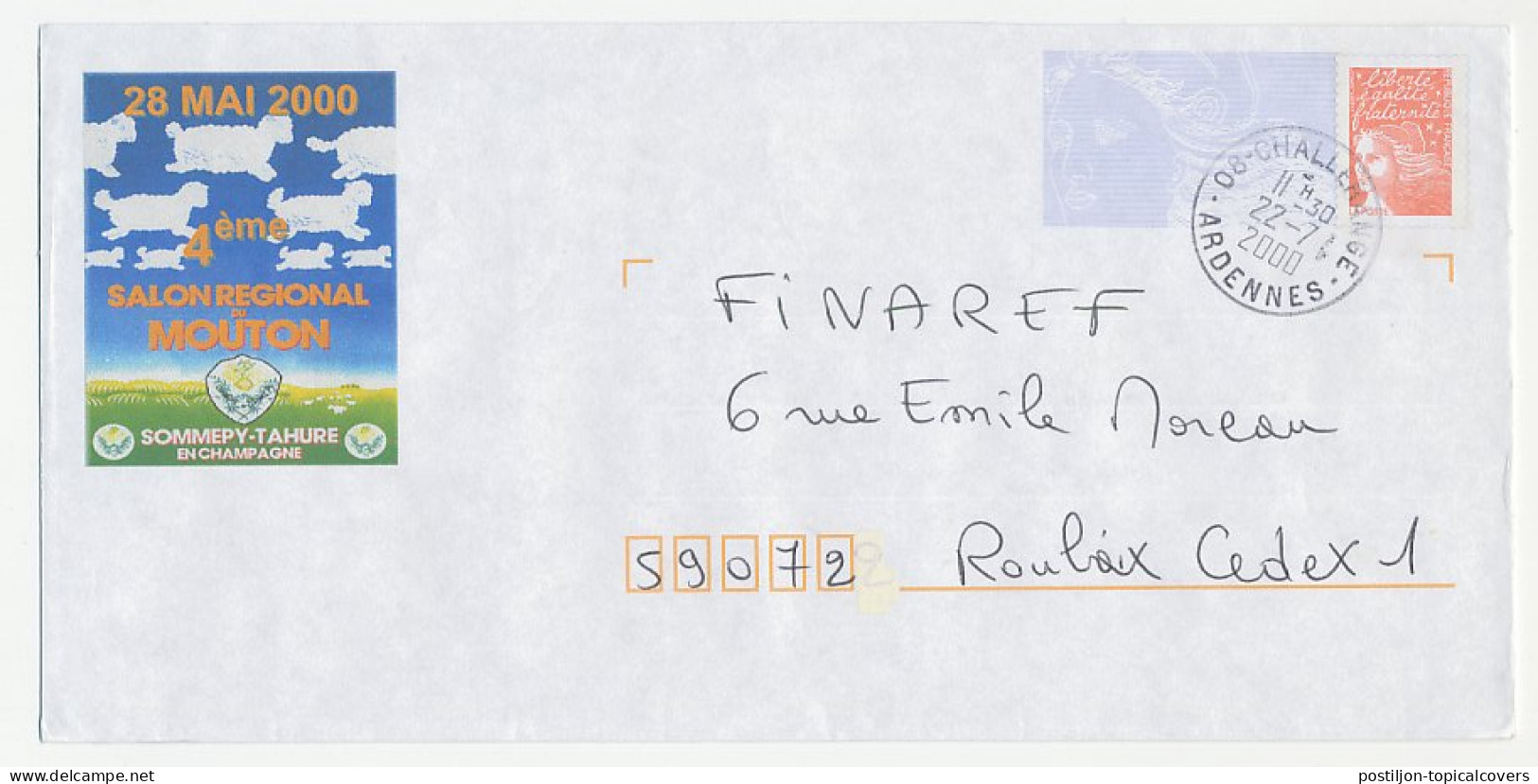 Postal Stationery / PAP France 2000 Sheep Show - Ferme