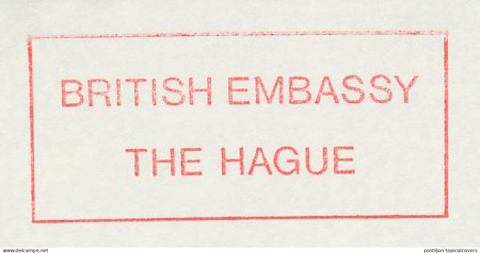 Meter Cut Netherlands 1984 British Embassy - Non Classificati