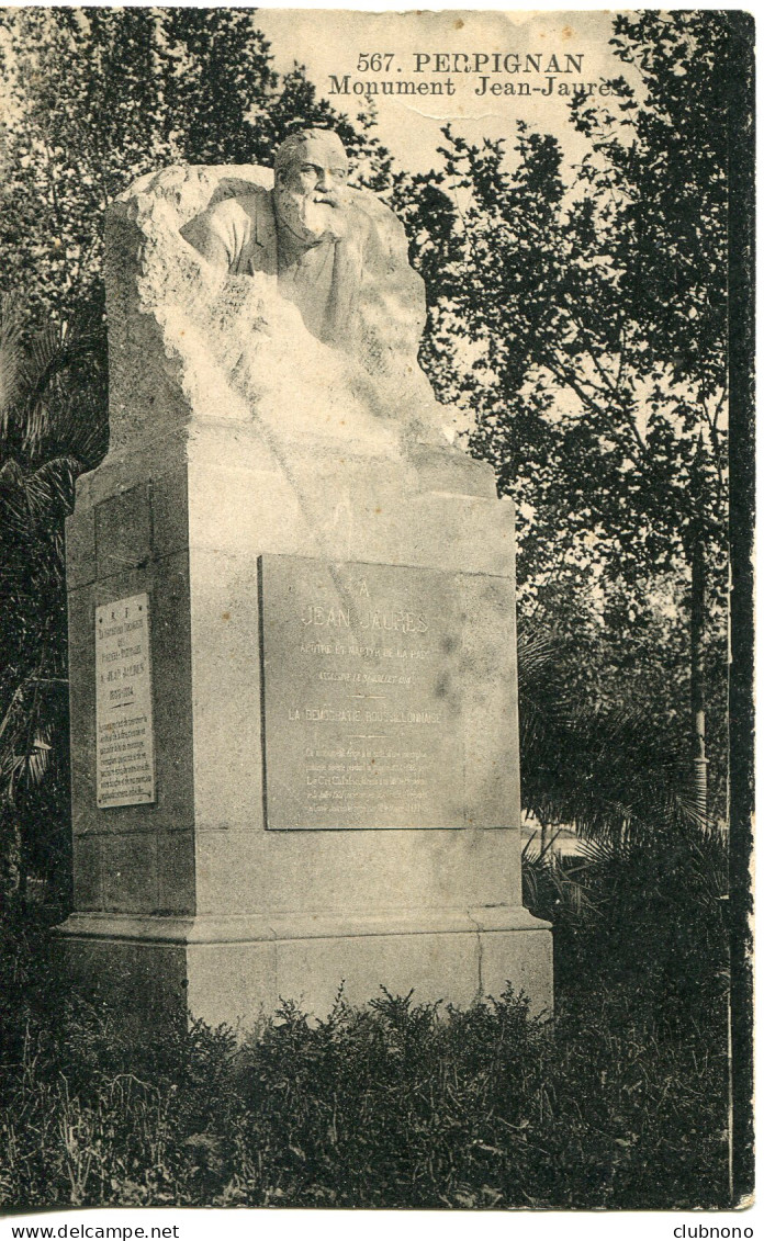 CPA - PERPIGNAN -MONUMENT JEAN-JAURES - Perpignan