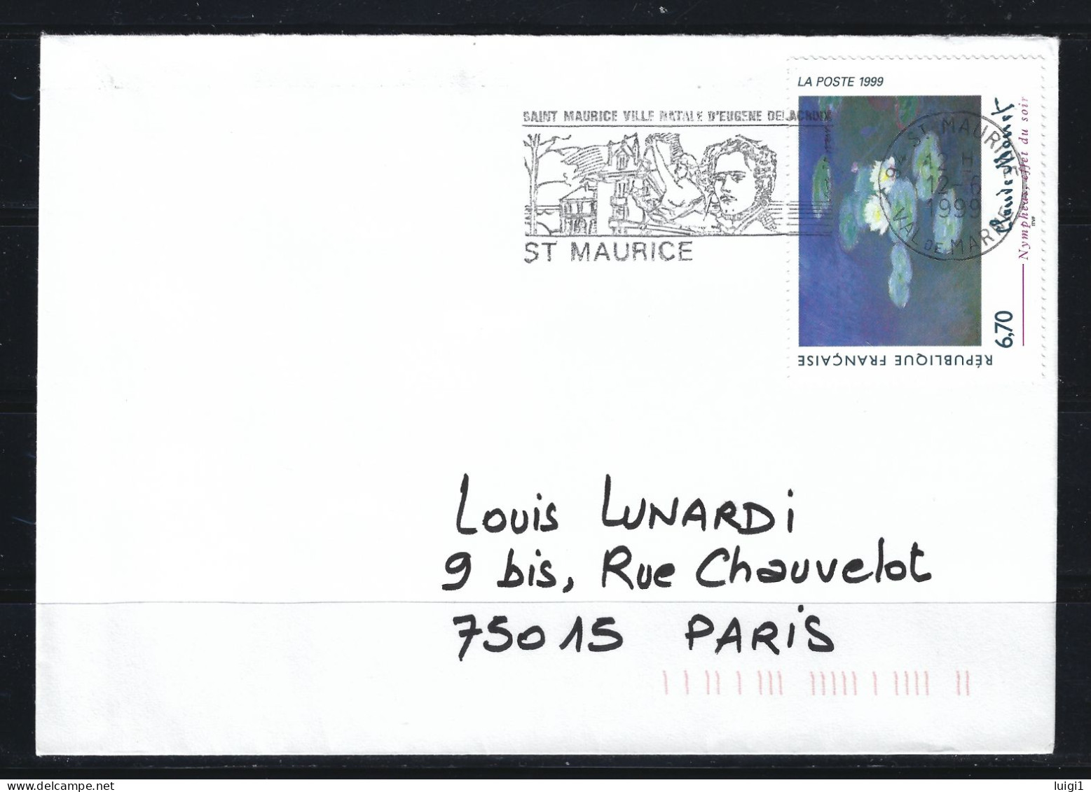 FRANCE 1999 - Y&T N° 3247 . 6,70 F. Multicolore , Sur Lettre. Oblitération Du 12-6-1999. 94 ST MAURICE .Val De Marne. - Lettres & Documents