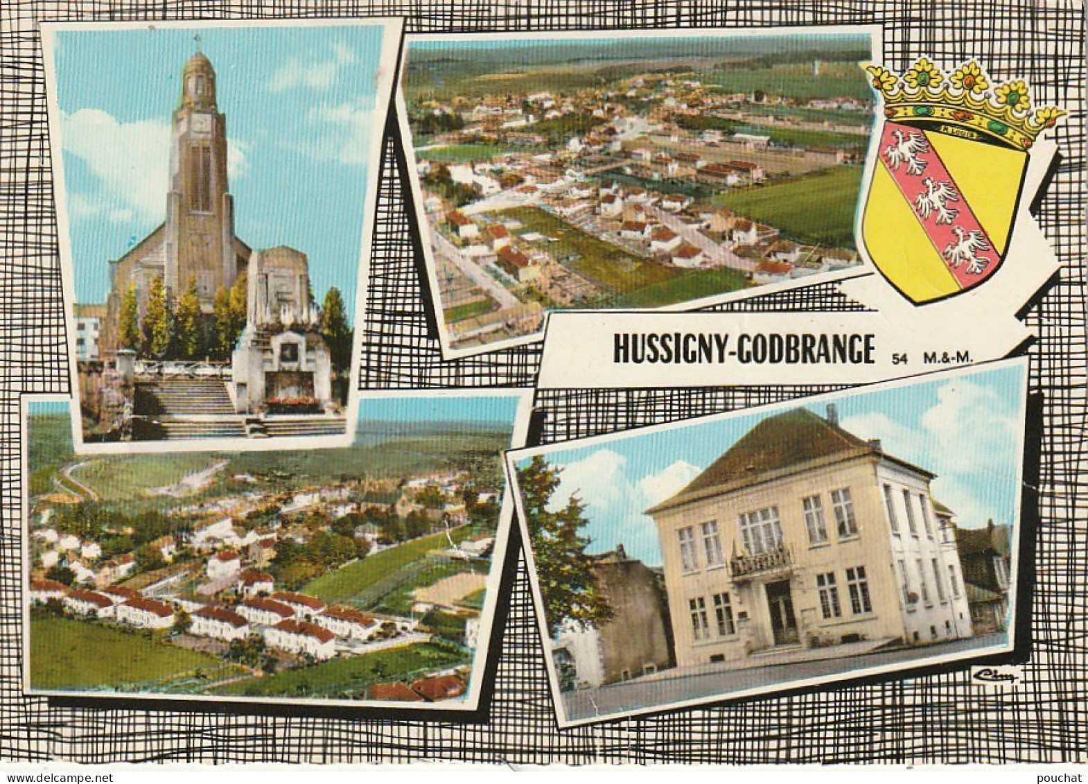 SO 19-(54) HUSSIGNY GODBRANGE - CARTE MULTIVUES COULEURS - 2 SCANS - Autres & Non Classés