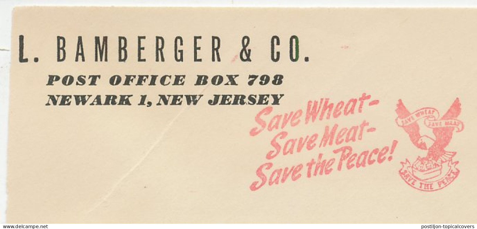 Meter Top Cut USA 1948 Save Wheat - Meat - Peace - Levensmiddelen