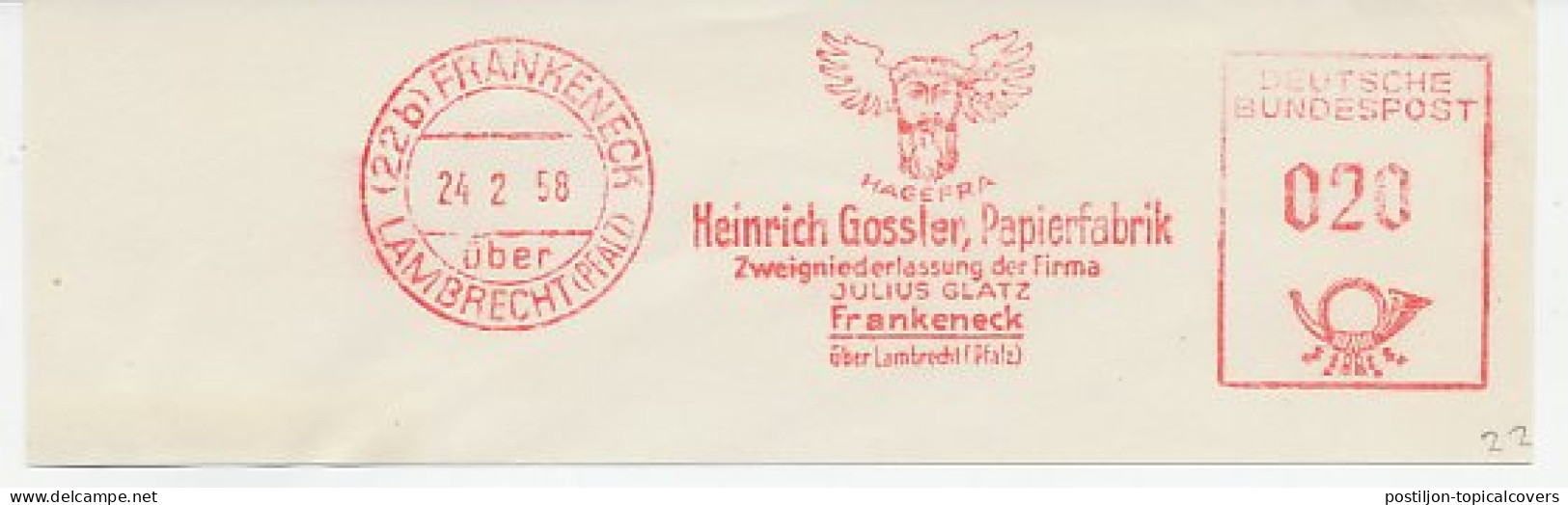 Meter Cut Germany 1958 Head - Wings - Paperfactory - Mitología