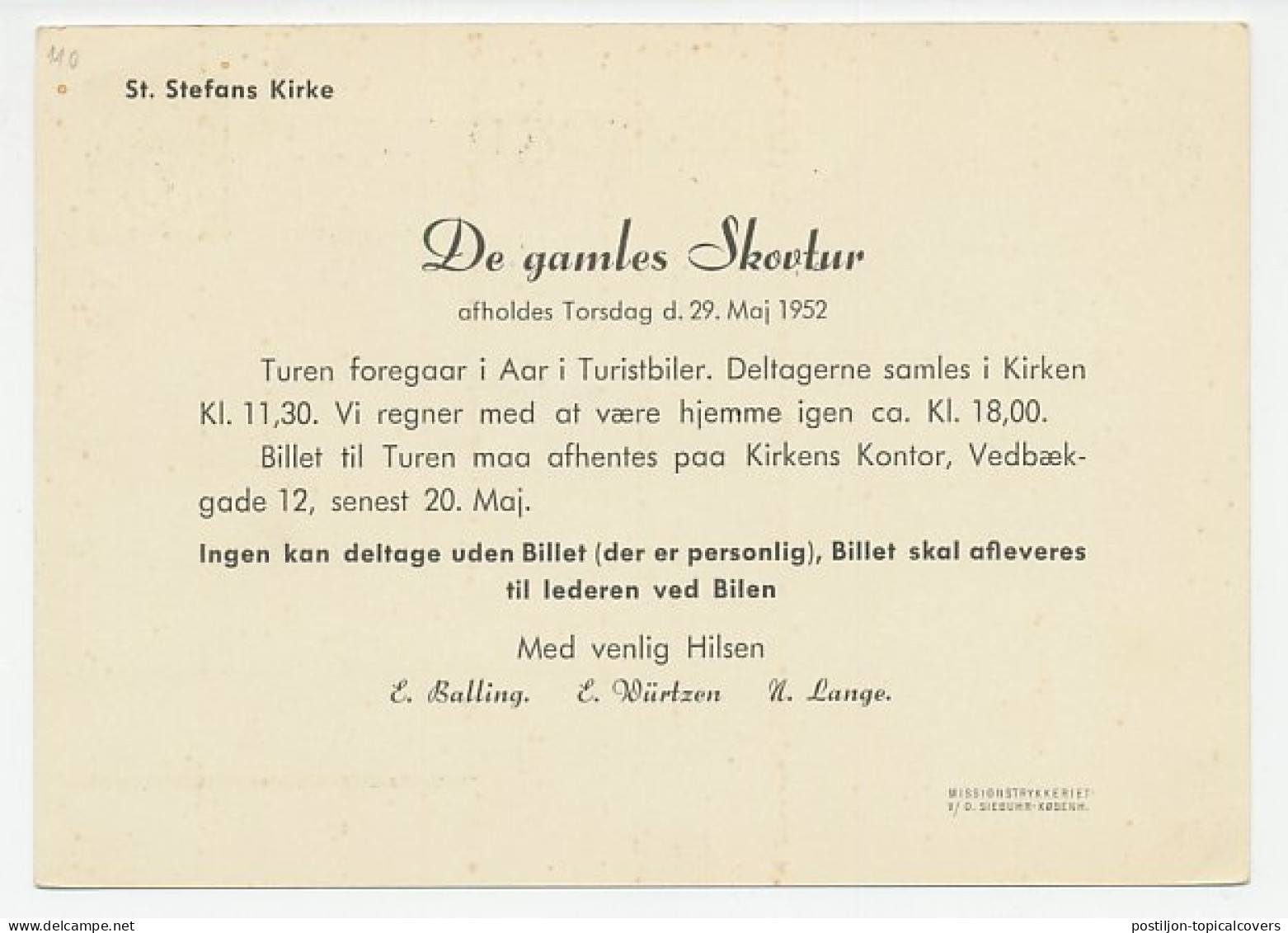 Postcard / Postmark Danmark 1952 Livestock Congress - Fattoria