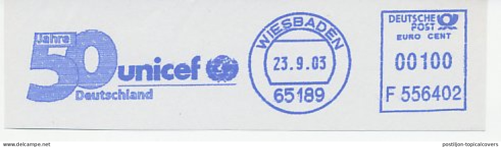 Meter Cut Germany 2003 UNICEF - 50 Years - VN