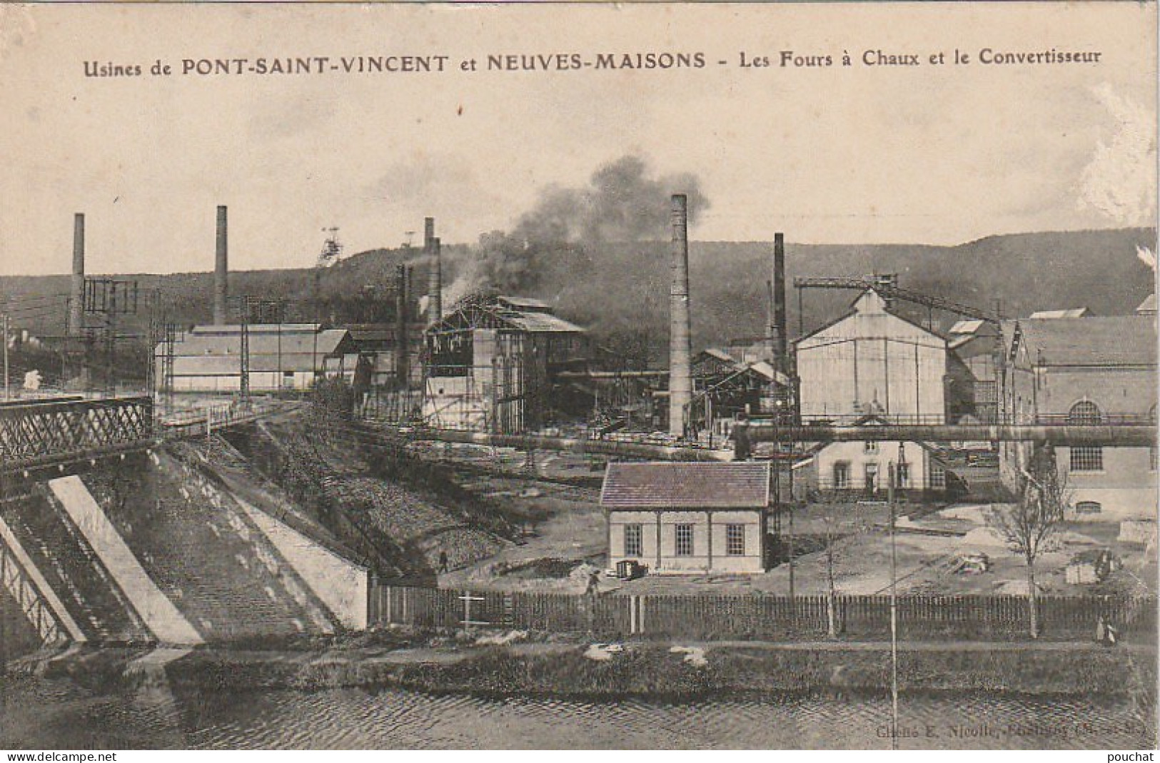 SO 19-(54) USINES DE PONT SAINT VINCENT ET NEUVES MAISONS - LES FOURS A CHAUX ET LE CONVERTISSEUR - 2 SCANS - Neuves Maisons