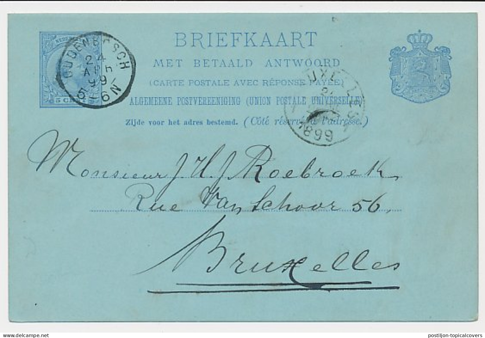 Kleinrondstempel Oudenbosch - Belgie 1899 - Unclassified