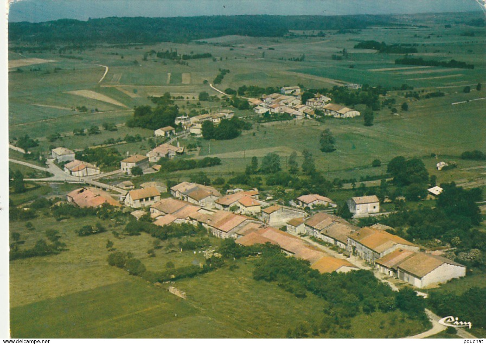 SO 20 -(55) NICEY SUR AIRE - VUE GENERALE AERIENNE - CARTE COULEURS - 2 SCANS - Sonstige & Ohne Zuordnung