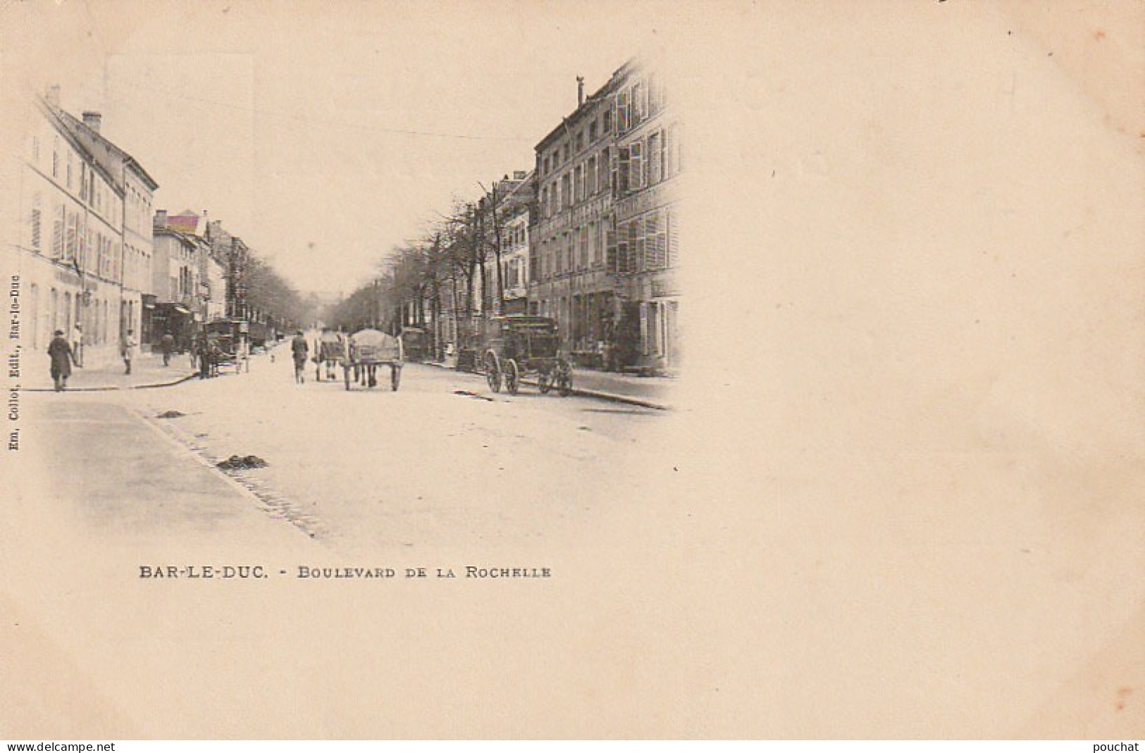 SO 20 -(55) BAR LE DUC - BOULEVARD DE LA ROCHELLE - CARRIOLES A CHEVAL - ANIMATION - 2 SCANS - Bar Le Duc