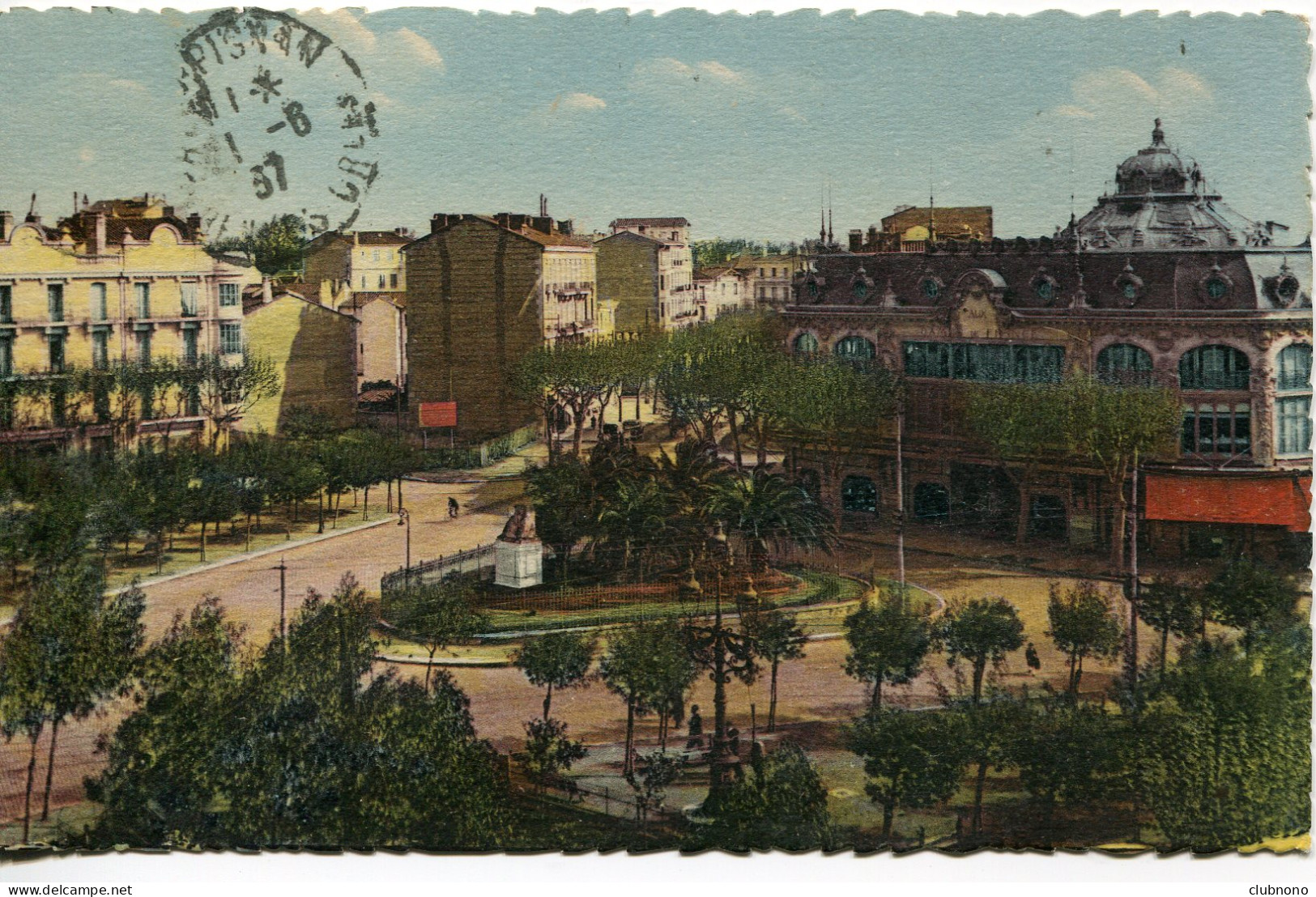 CPA - PERPIGNAN - PLACE DE CATALOGNE ET STATUE JEAN-JAURES - Perpignan