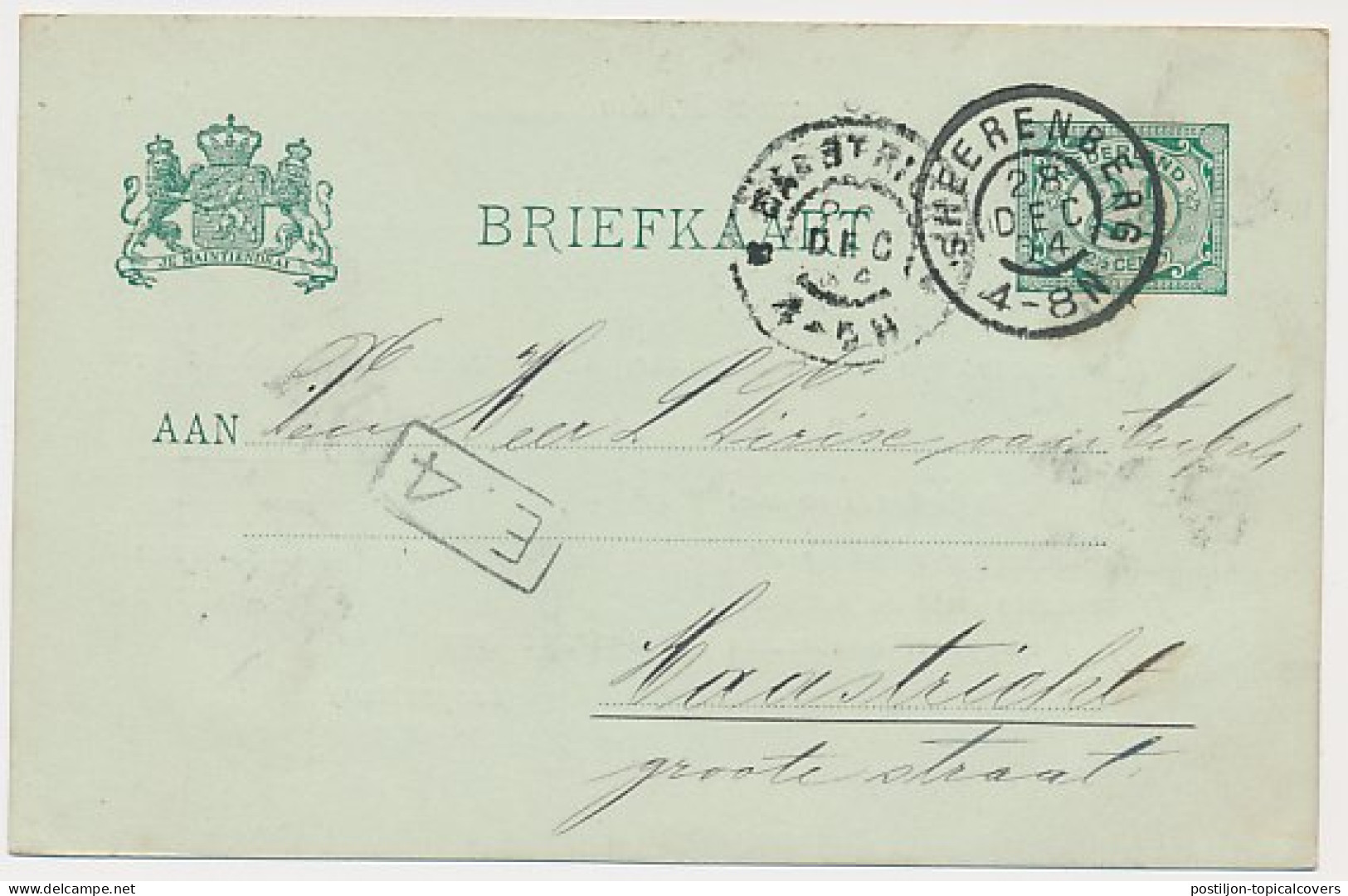 Briefkaart G.55 Particulier Bedrukt Duitsland- S Heerenberg 1904 - Ganzsachen