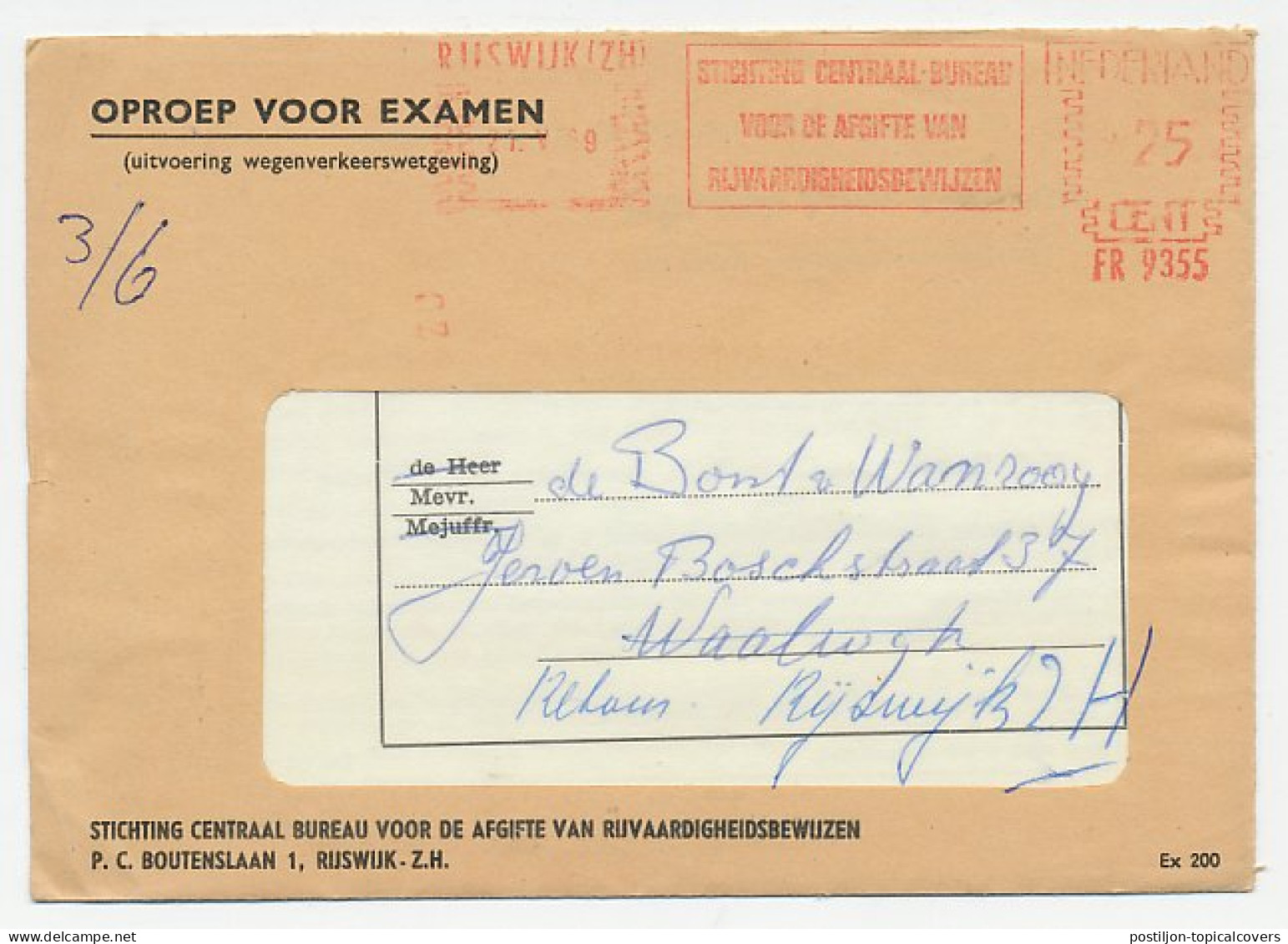 Rijswijk - Waalwijk 1969 - Onbekend - Ohne Zuordnung