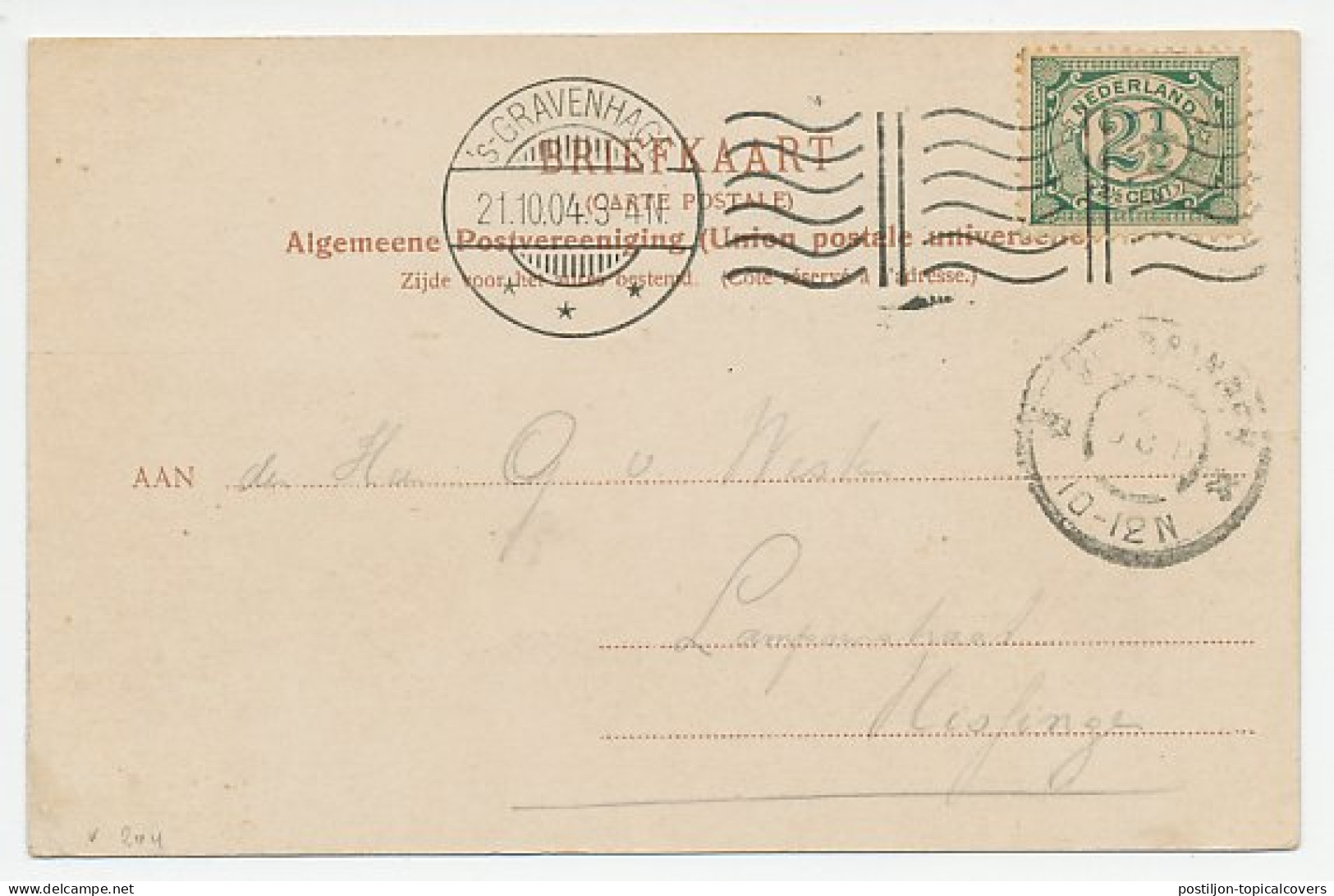 Machinestempel Den Haag 1904 - PEII - V. 204 - Ohne Zuordnung