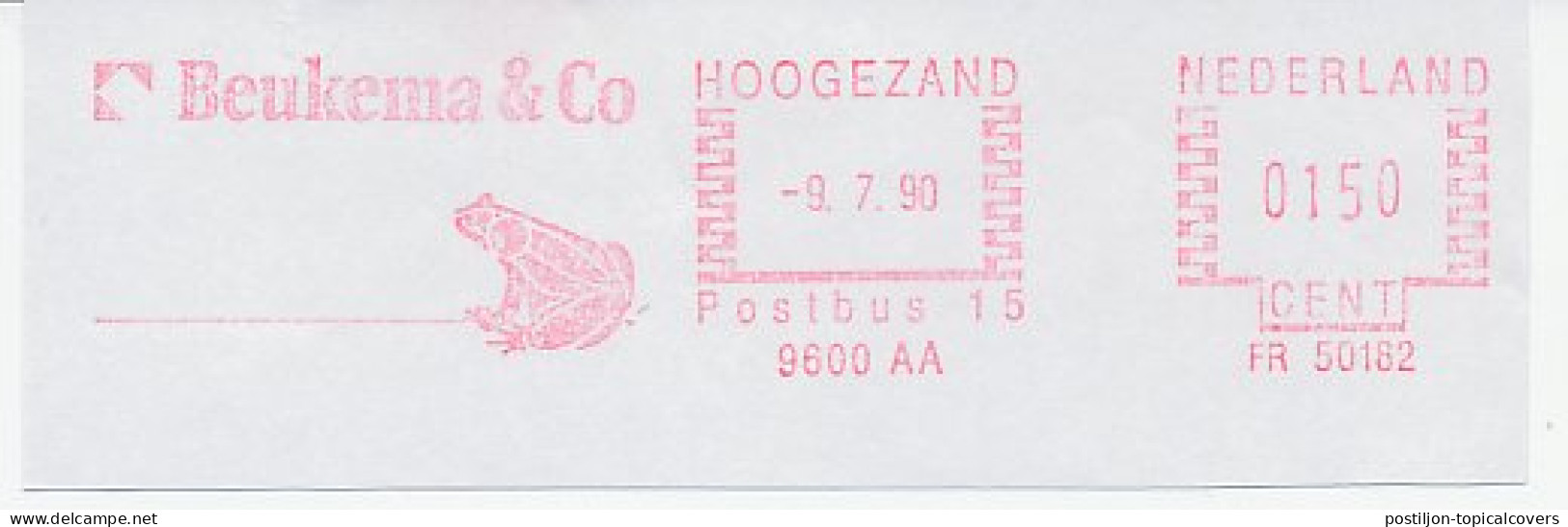 Meter Cut Netherlands 1990 Frog - Other & Unclassified
