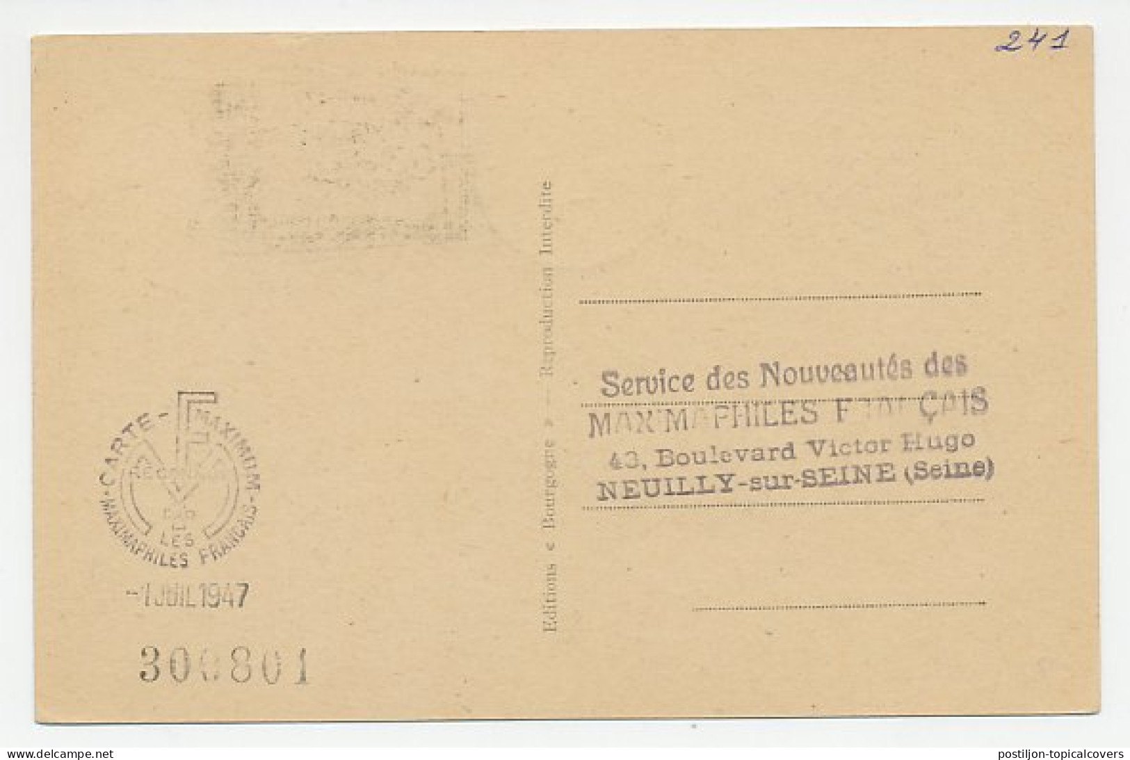 Maximum Card Maroc 1946 Hubert Lyautey - French Army General  - Militaria