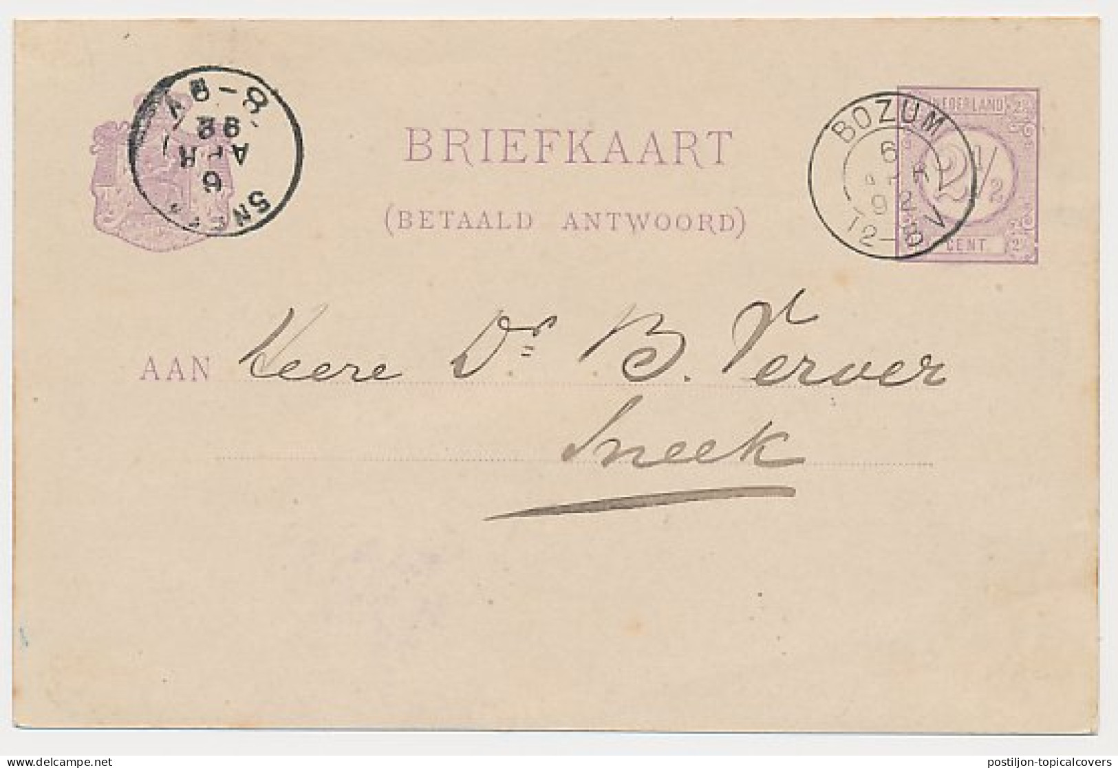 Kleinrondstempel Bozum 1892 - Unclassified