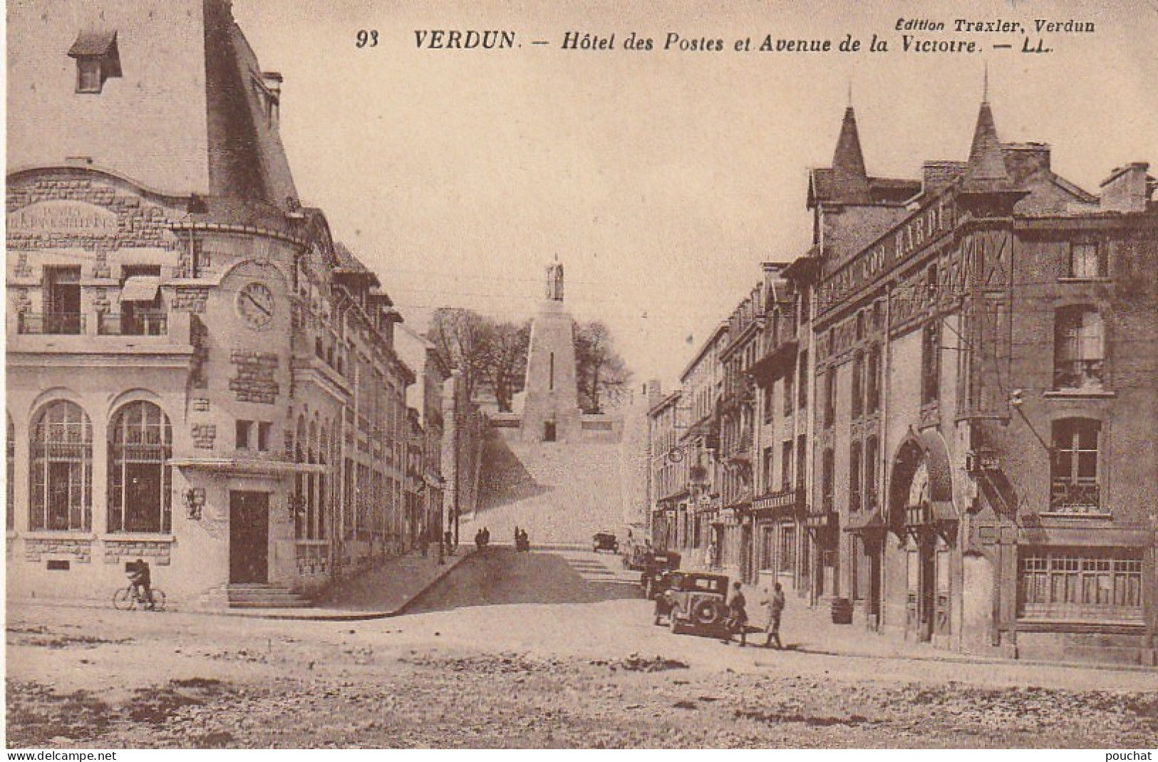 SO 20 -(55) VERDUN - HOTEL DES POSTES ET AVENUE DE LA VICTOIRE - HOTEL DU " COQ HARDI "- 2 SCANS - Verdun