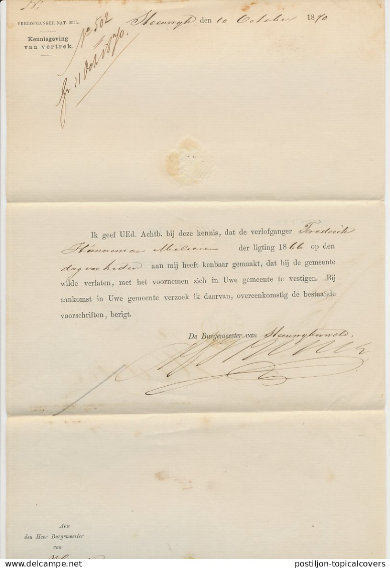 Twee-letterstempel Steenwijk 1870 - Briefe U. Dokumente