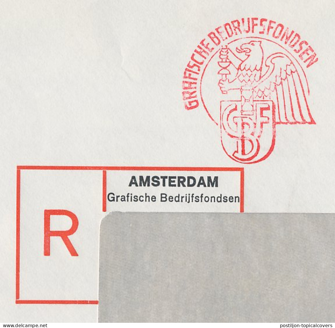 Registered Meter Cover Netherlands 1973 Griffin - Lion - Eagle - Graphic Corporate Funds  - Autres & Non Classés